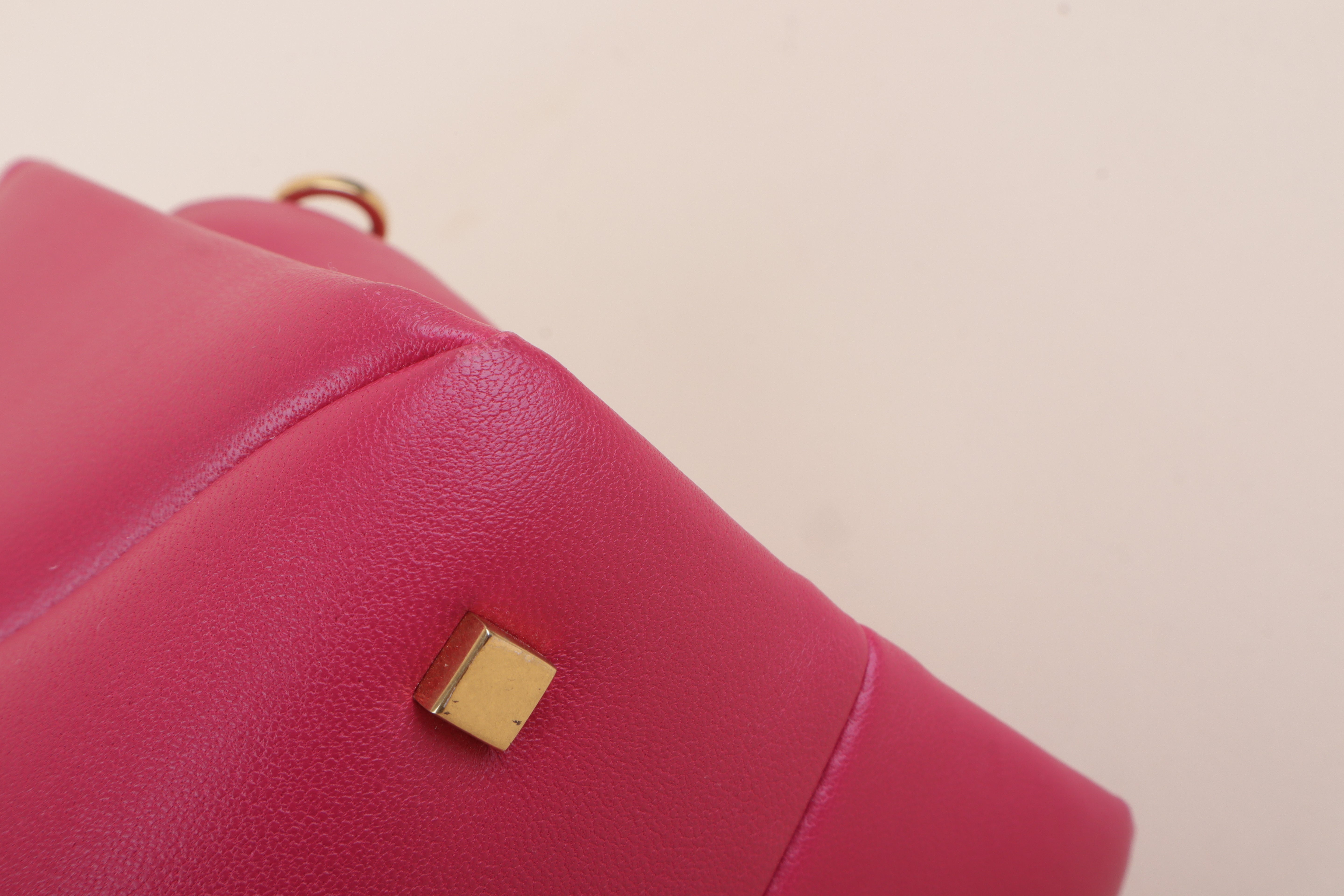 Valentino pink Lambskin Leather One Stud Crossbody Tote Bag