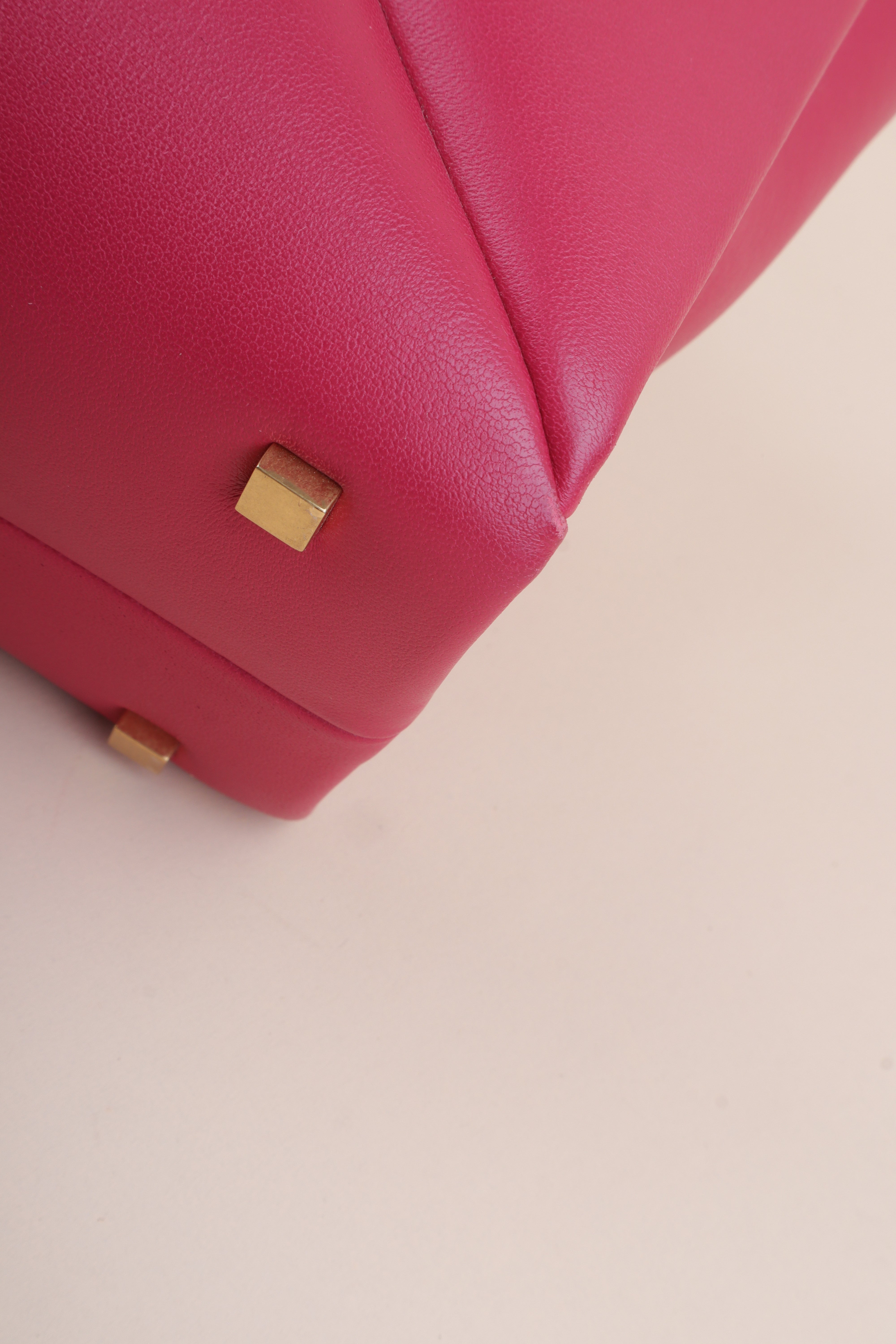 Valentino pink Lambskin Leather One Stud Crossbody Tote Bag