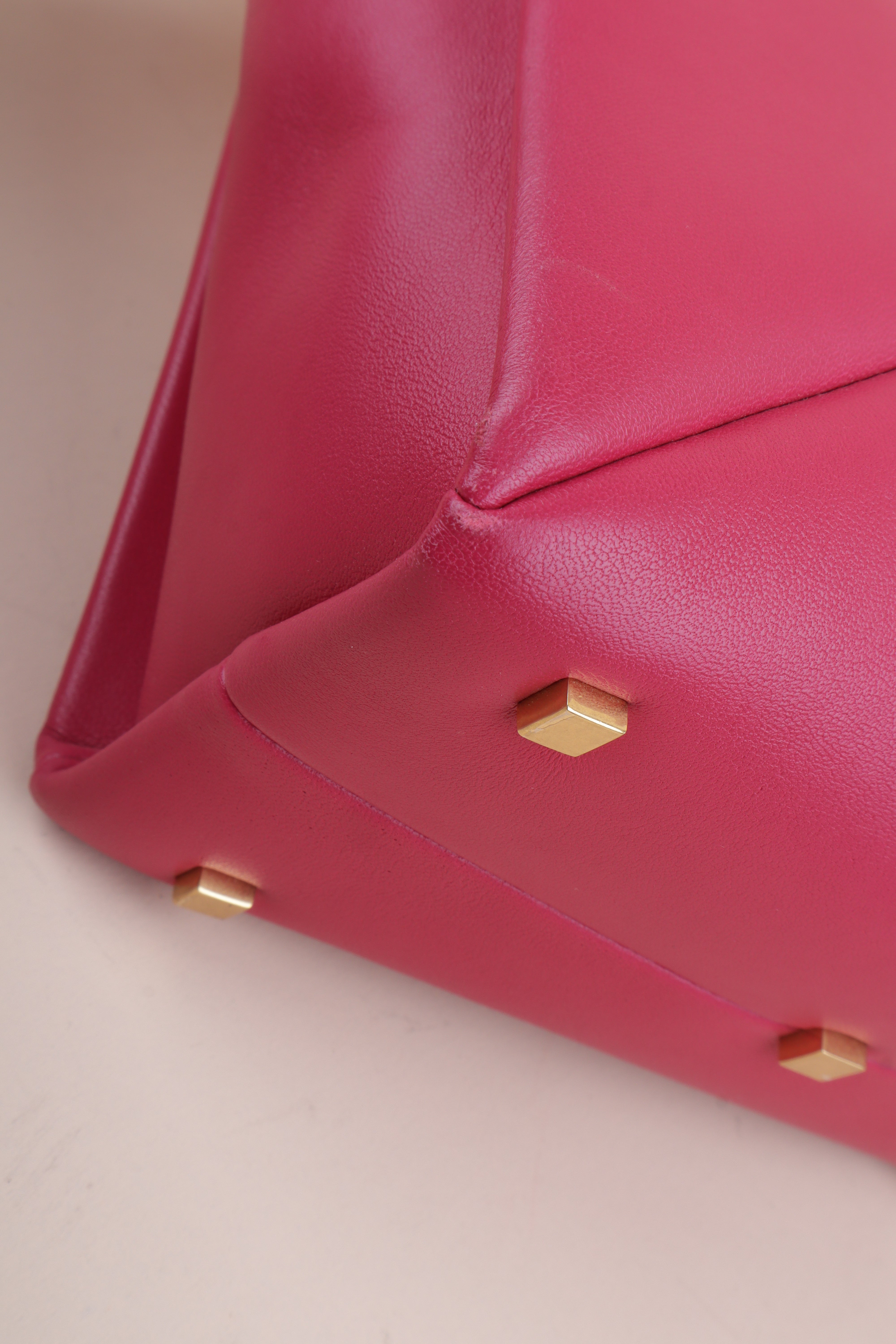 Valentino pink Lambskin Leather One Stud Crossbody Tote Bag