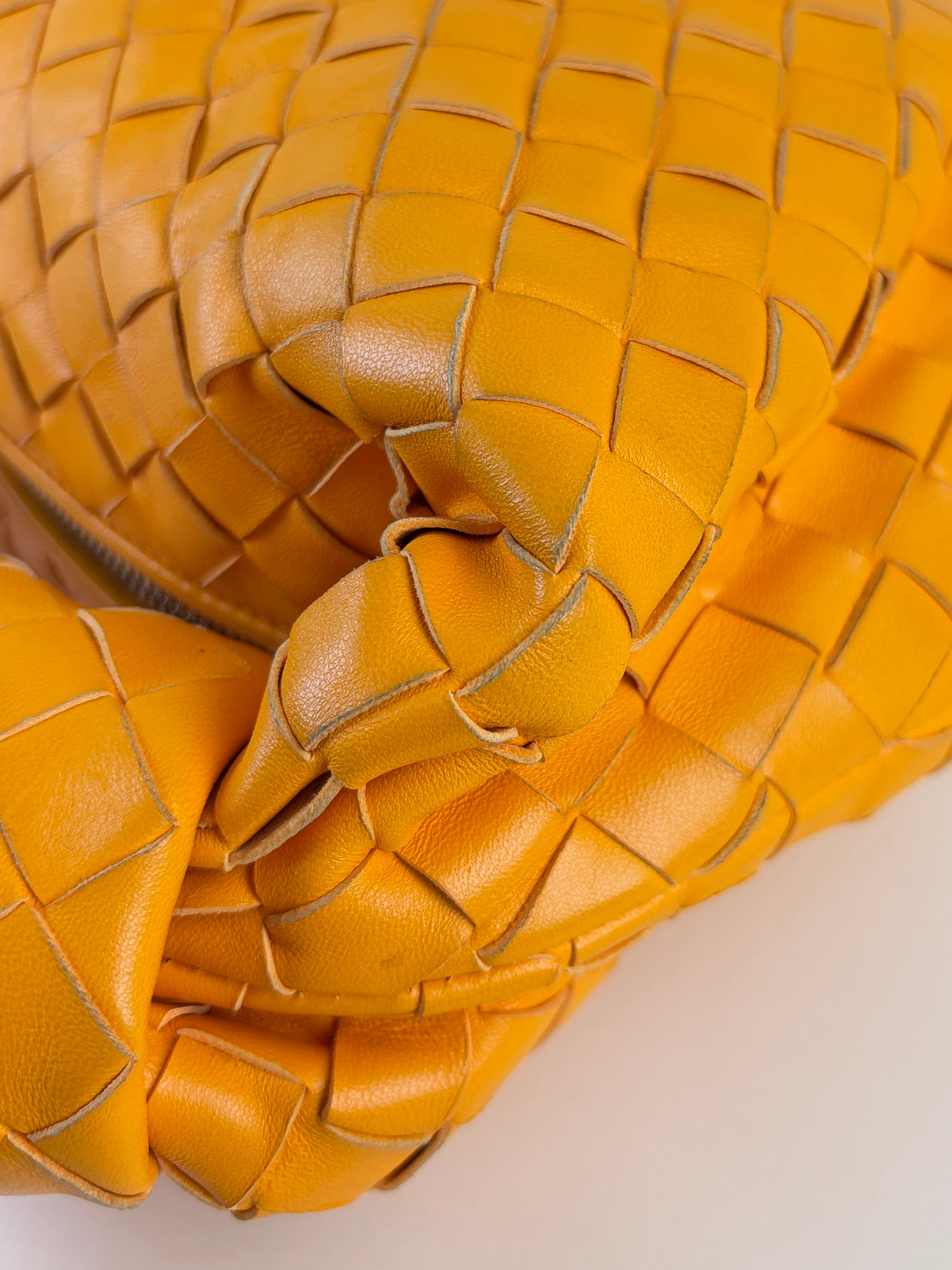 Bottega Veneta orange Intrecciato small shoulder bag