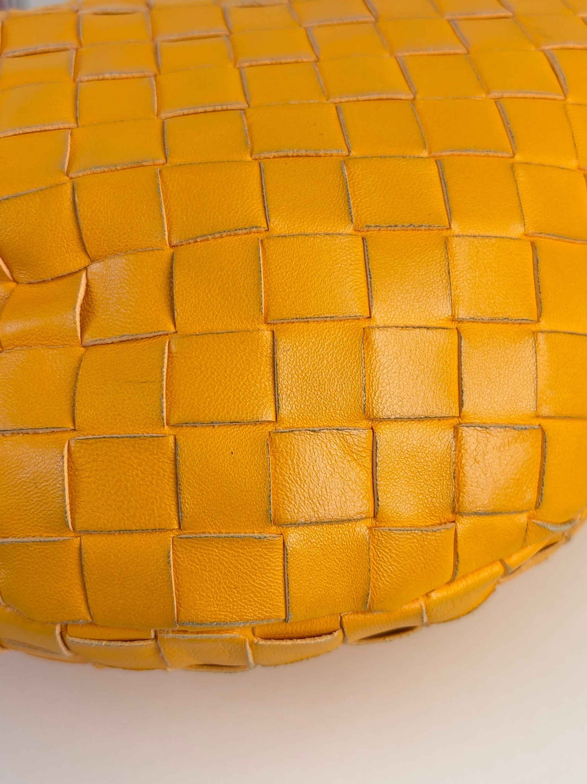 Bottega Veneta orange Intrecciato small shoulder bag