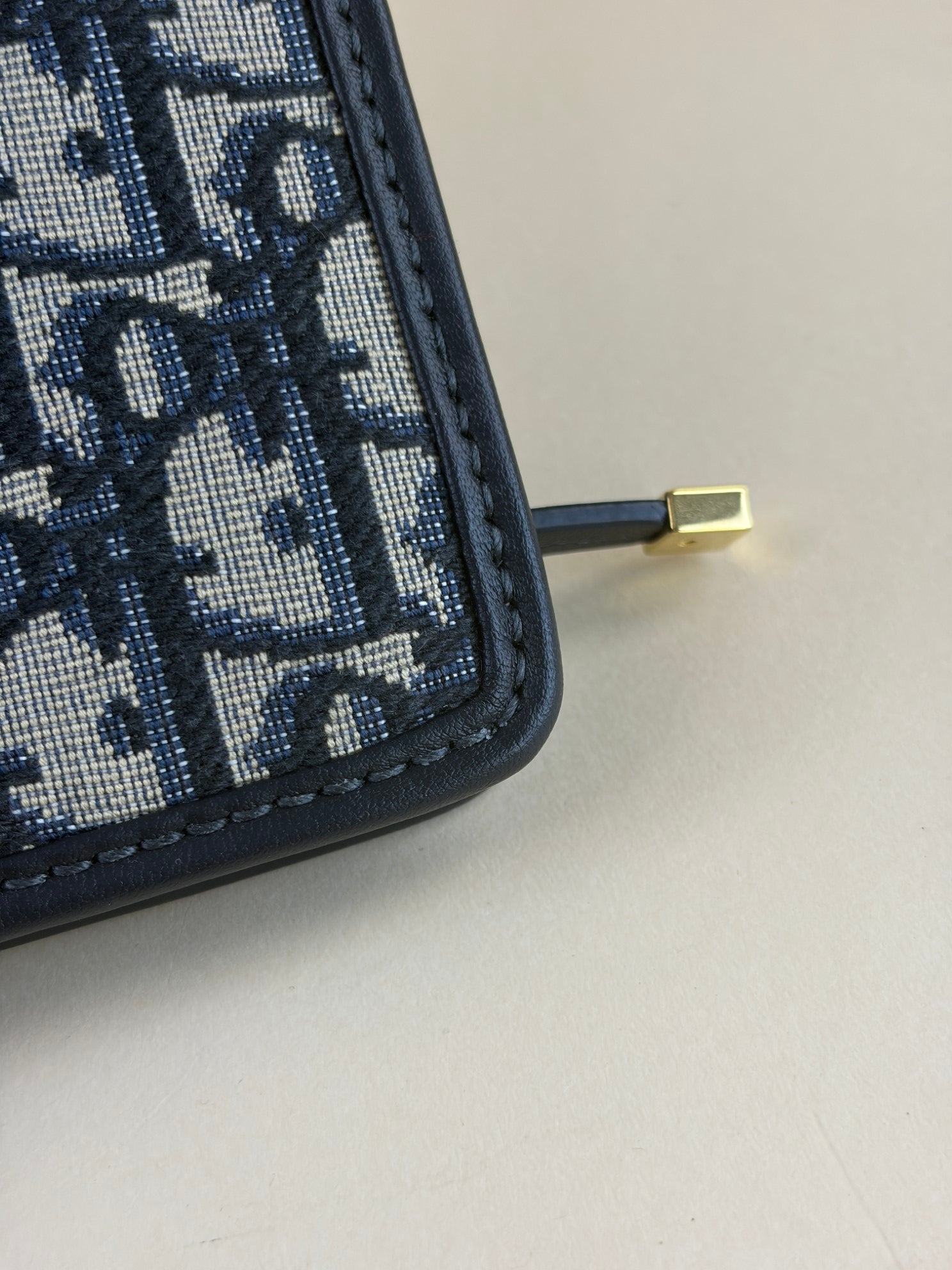 Dior blue Montaigne pouch clutch
