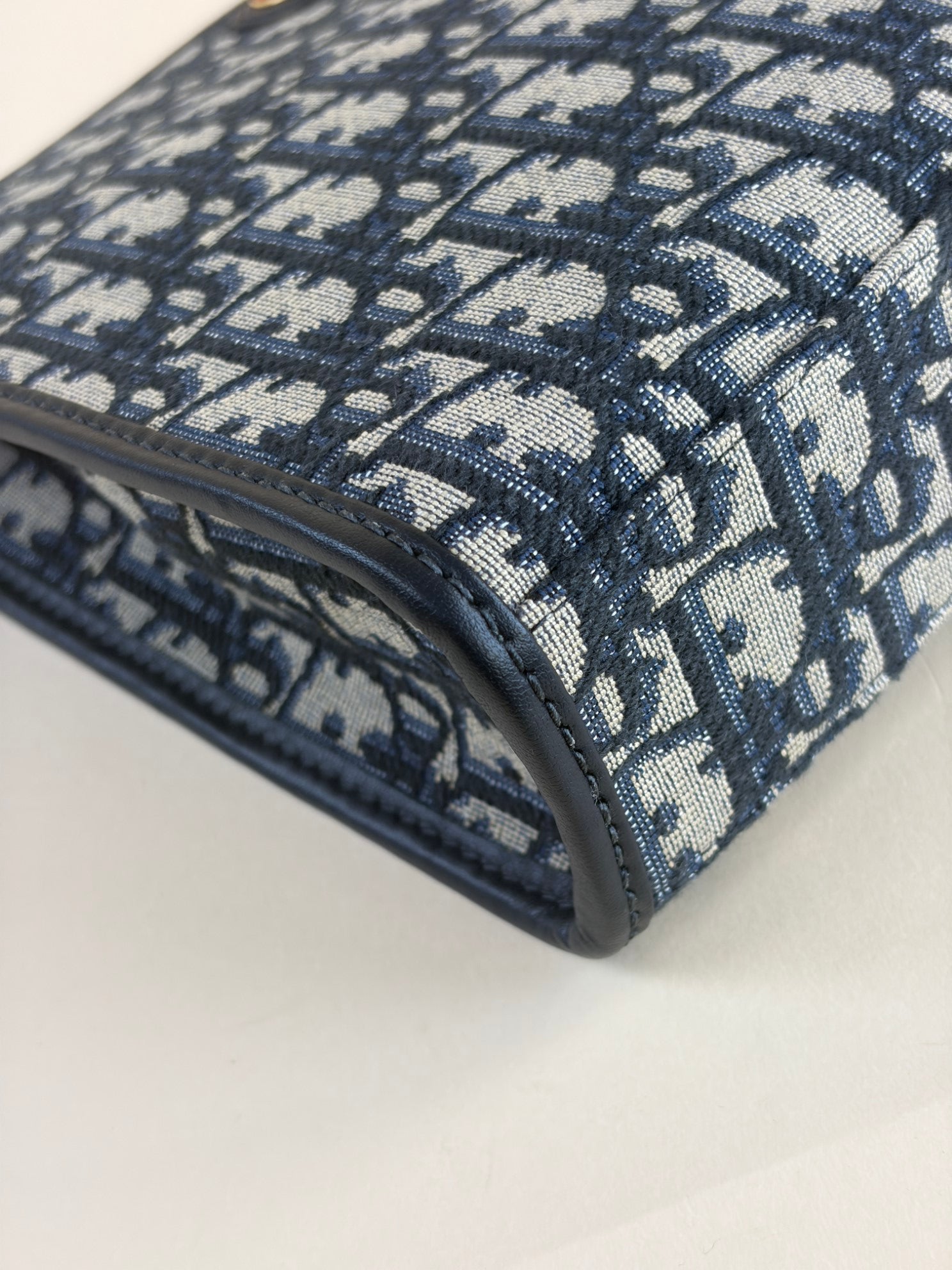 Dior blue Montaigne pouch clutch