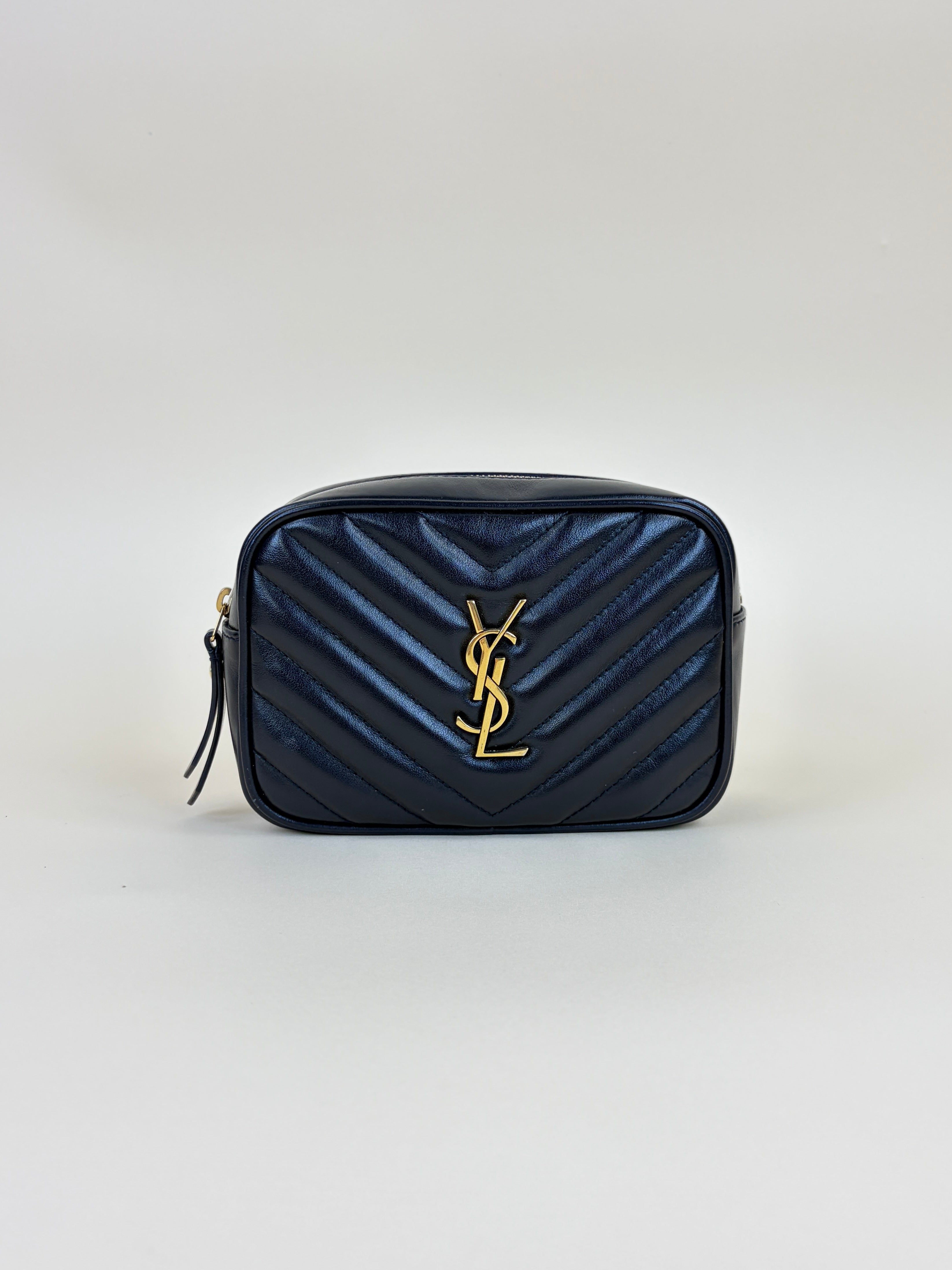 YSL Black quilted Lou Belt Bag