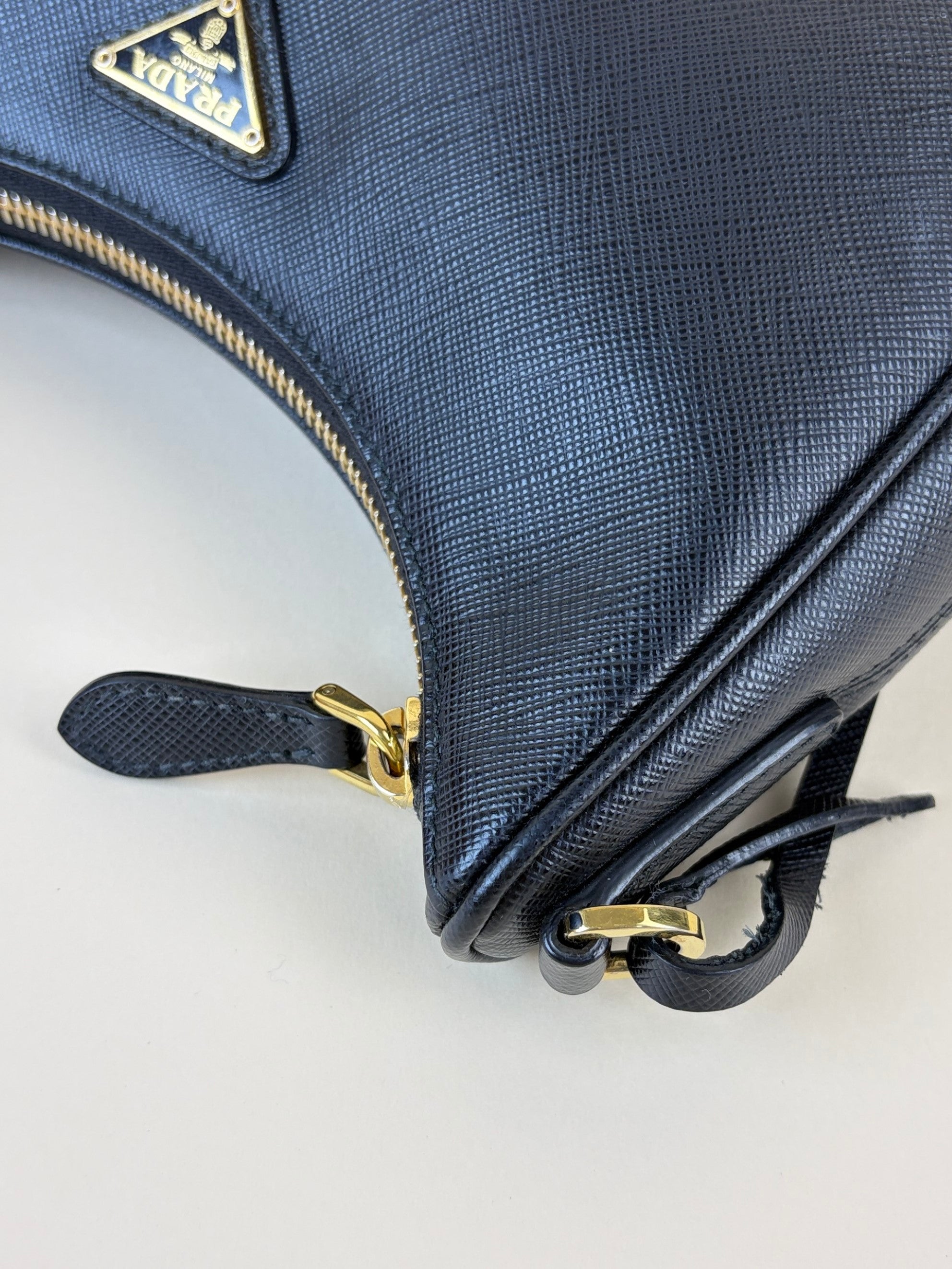Prada black saffanio lux leather