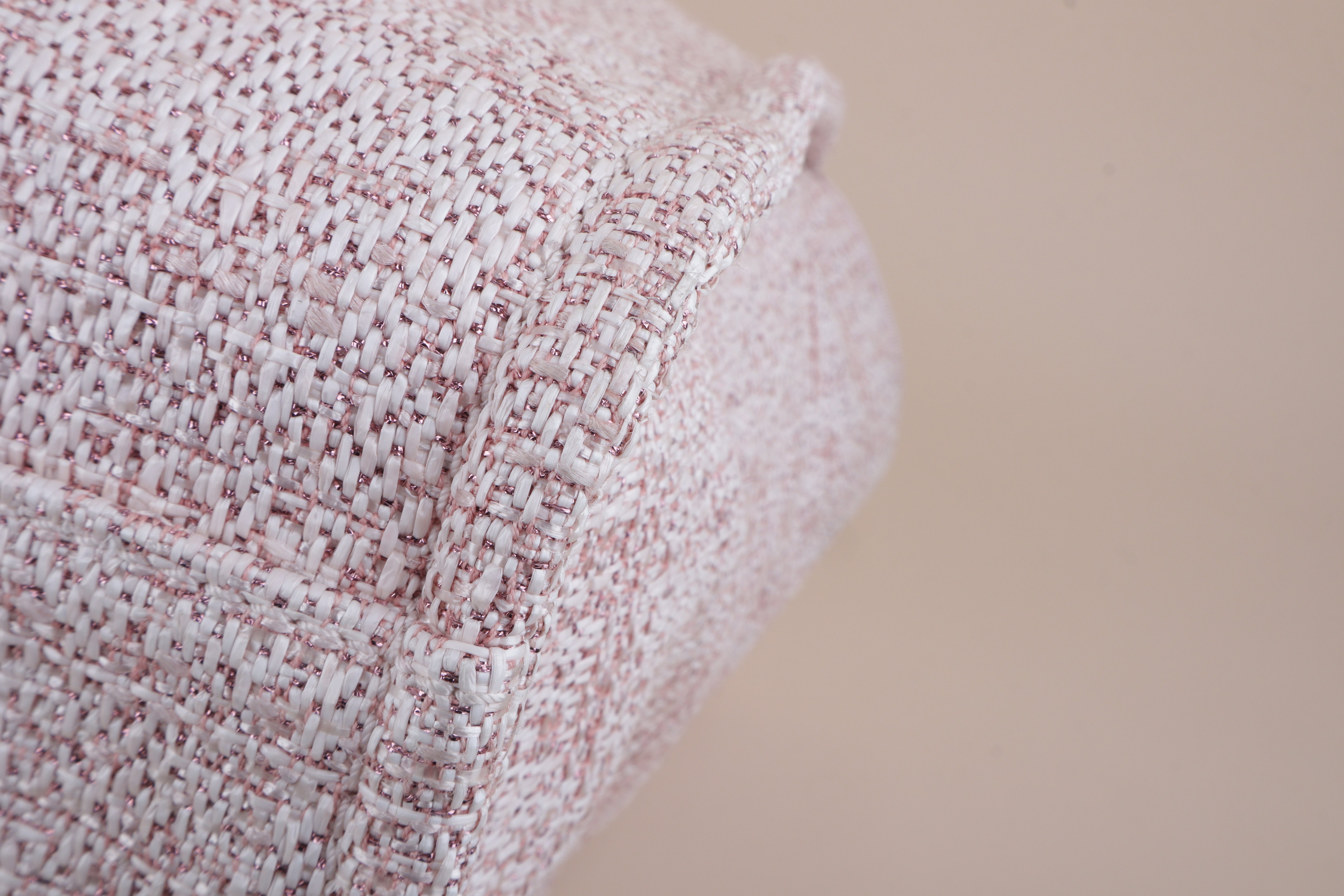 Chanel pink Deauville Tote Lurex Boucle Medium Bag