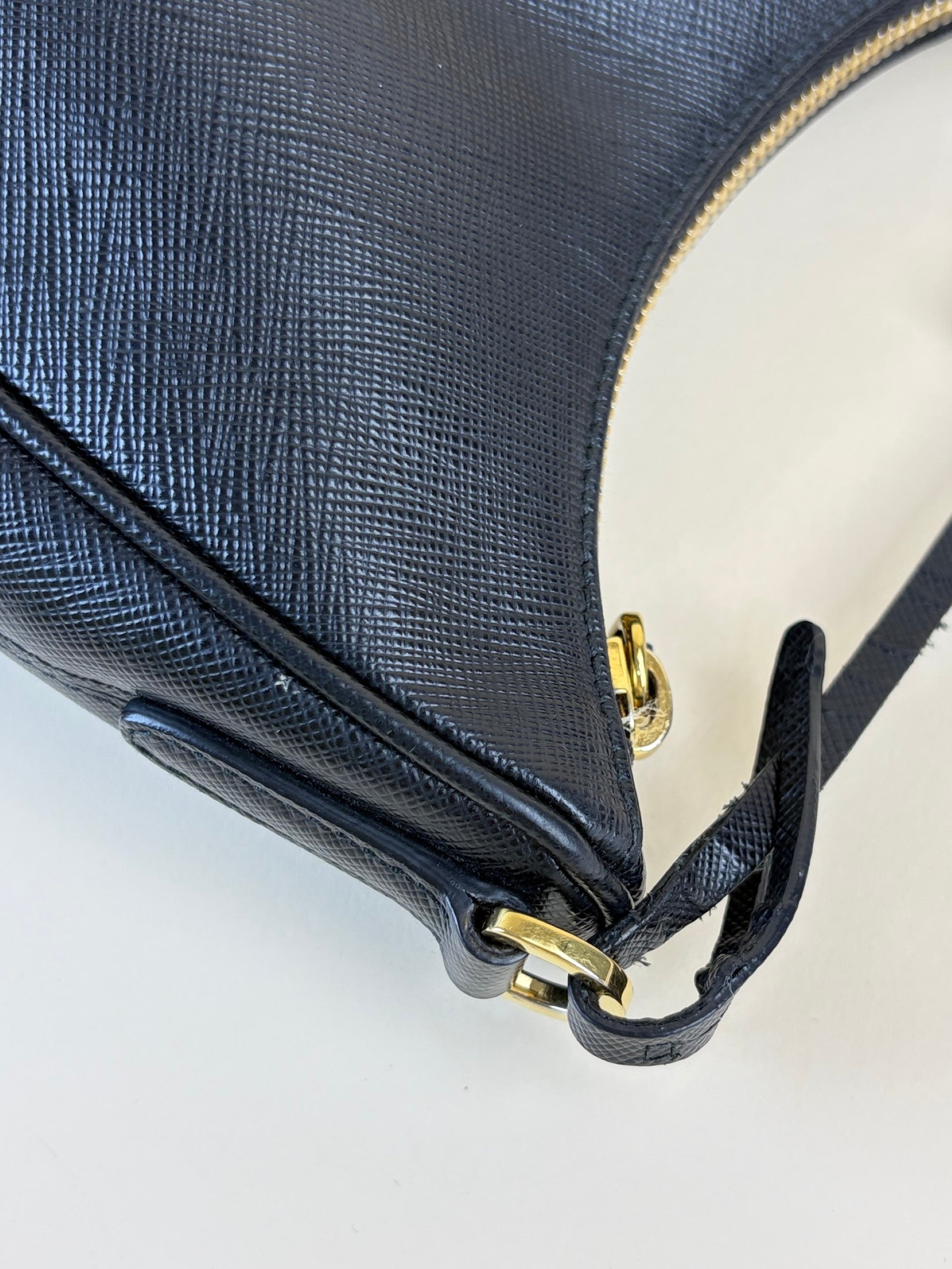 Prada black saffanio lux leather