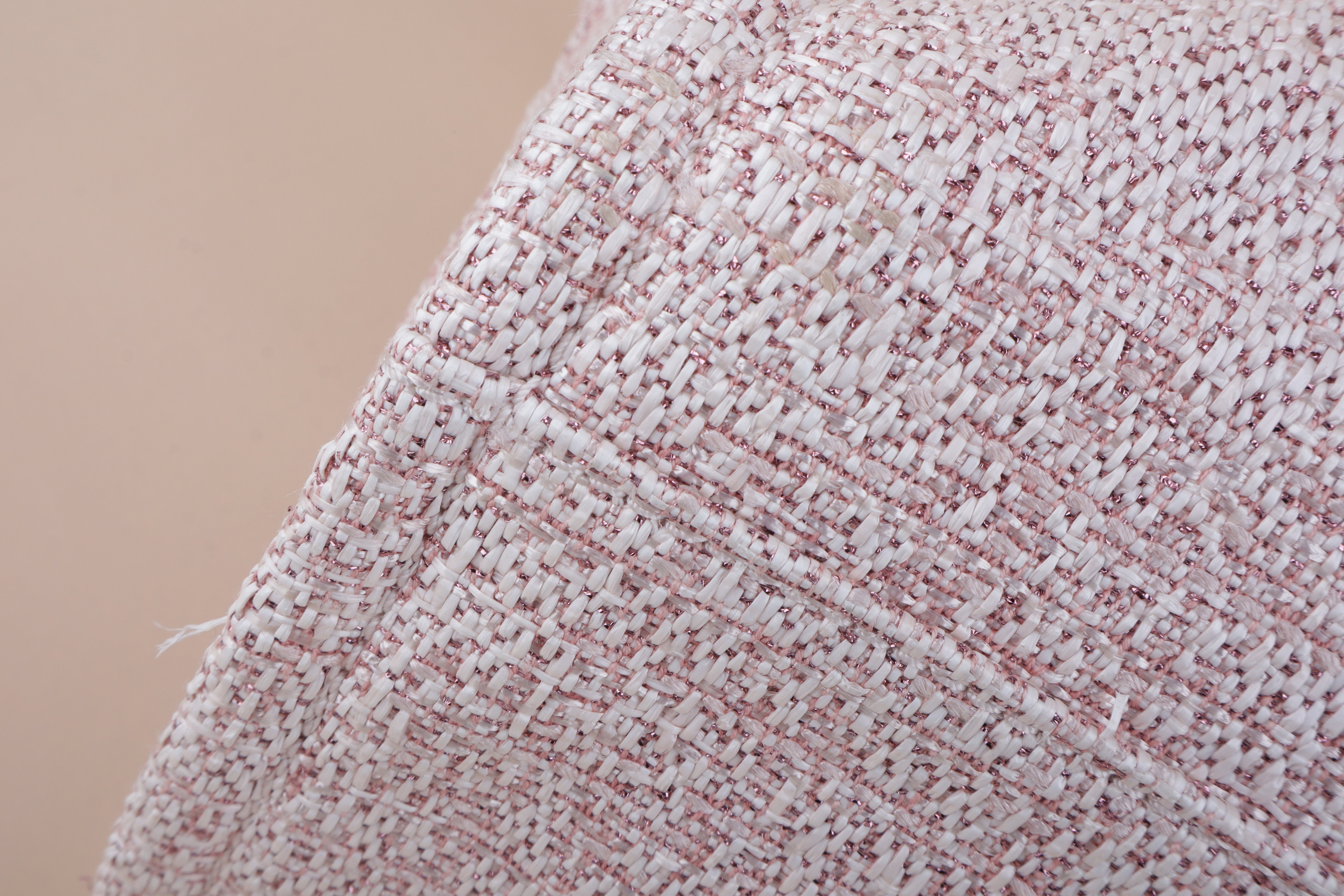 Chanel pink Deauville Tote Lurex Boucle Medium Bag