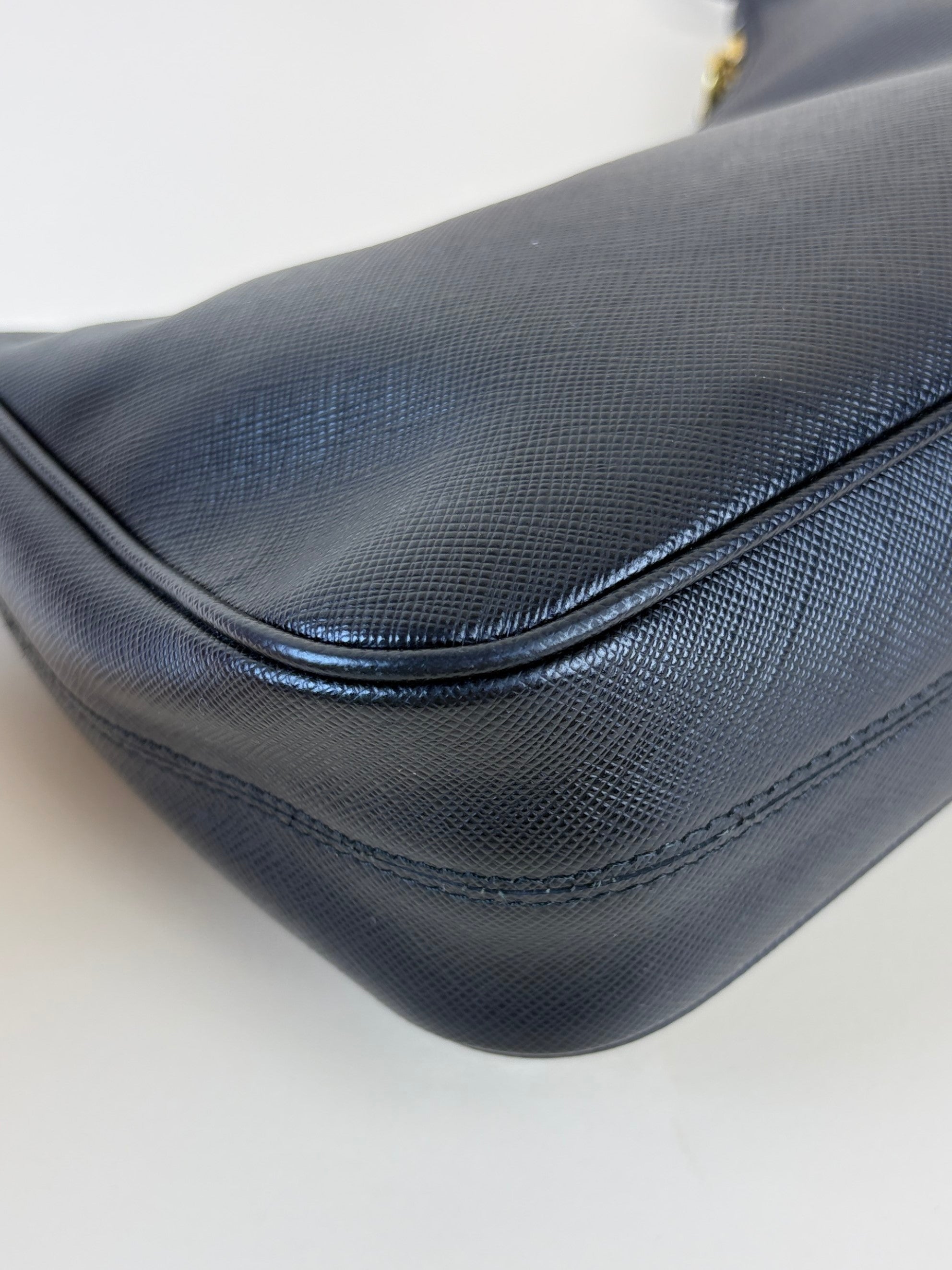 Prada black saffanio lux leather