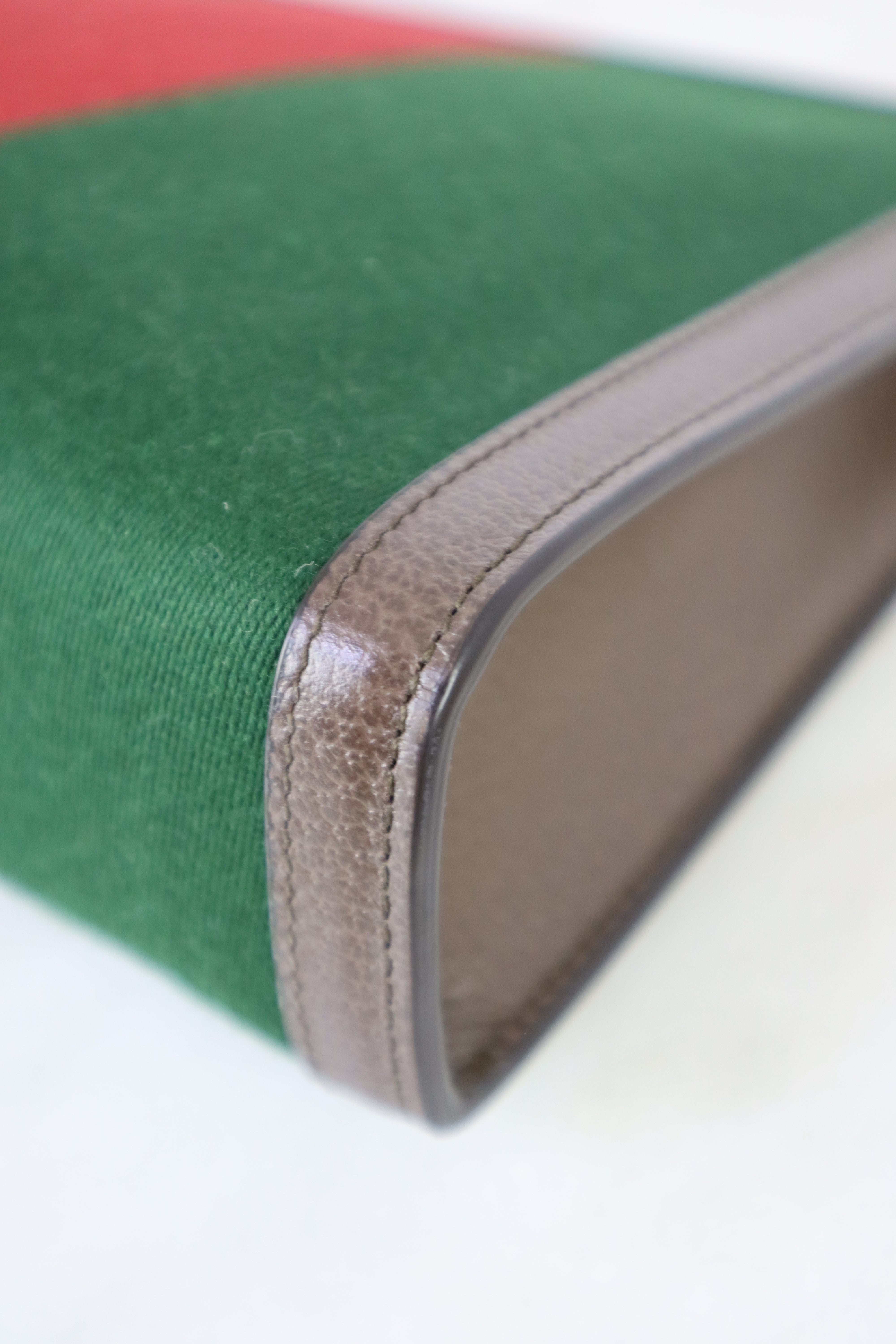Gucci Brown Web Double G Beauty GG Ophidia Clutch