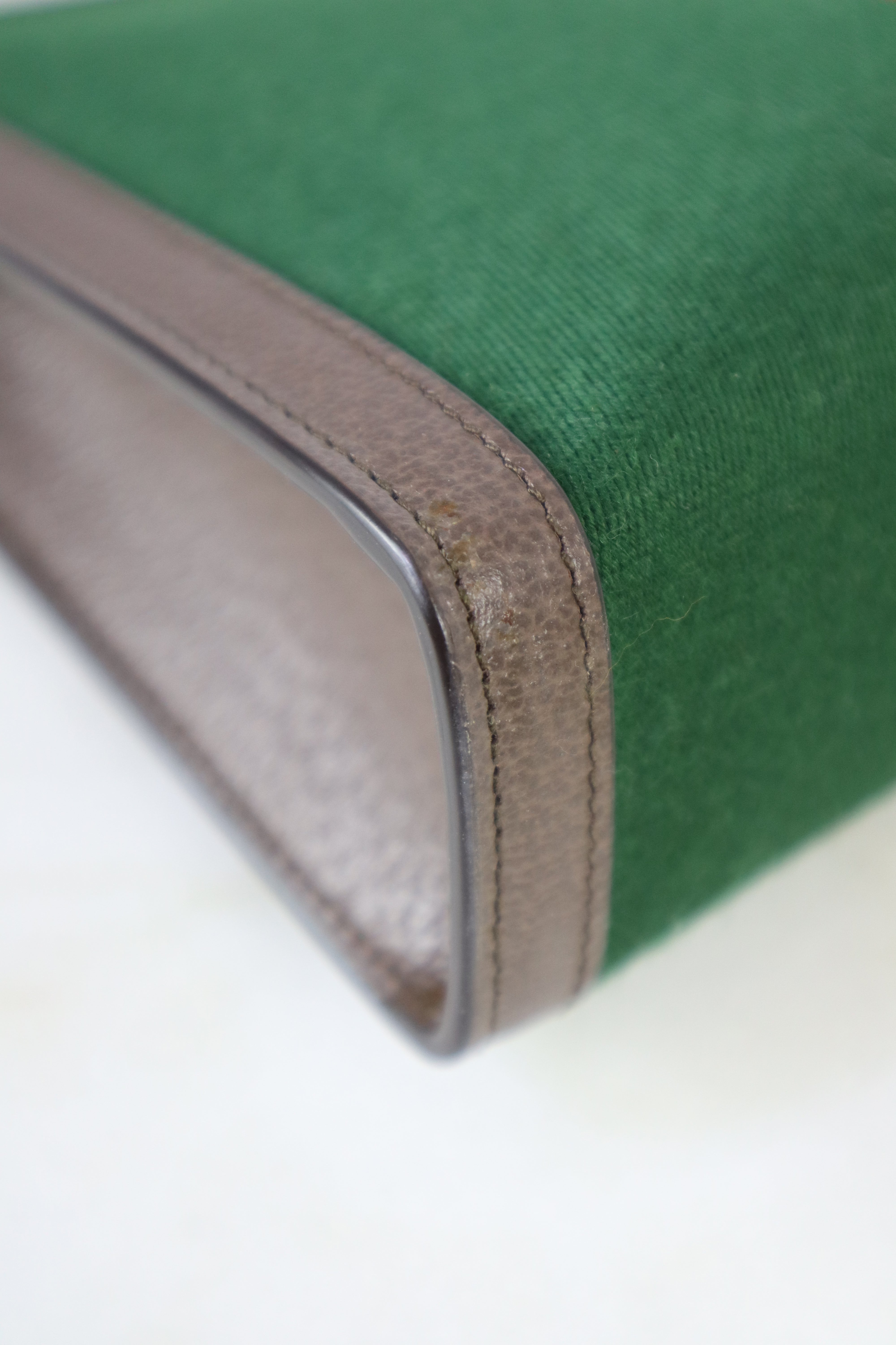 Gucci Brown Web Double G Beauty GG Ophidia Clutch