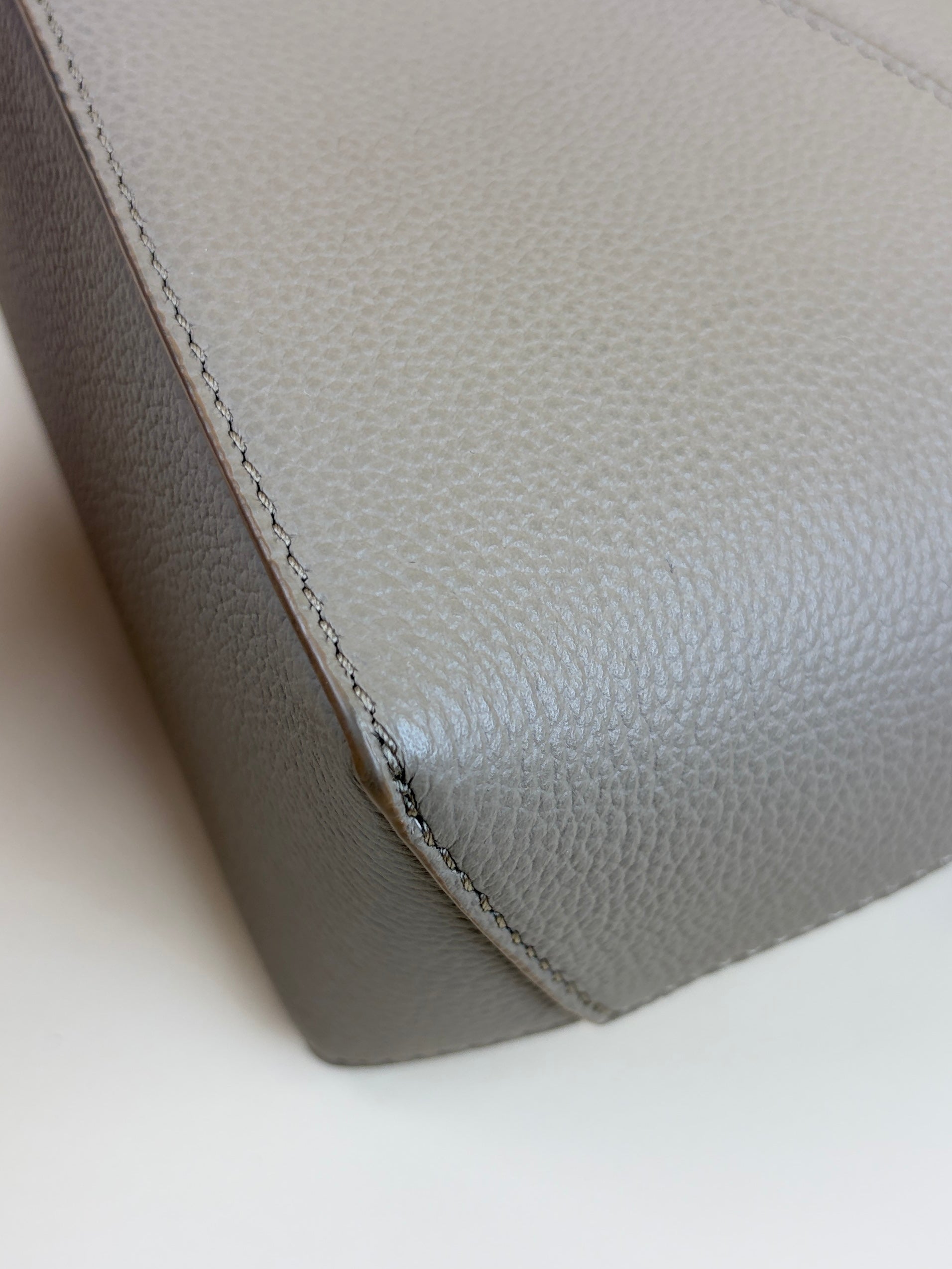 Loewe clay soft grained calfskin miniPuzzle Edge Bag