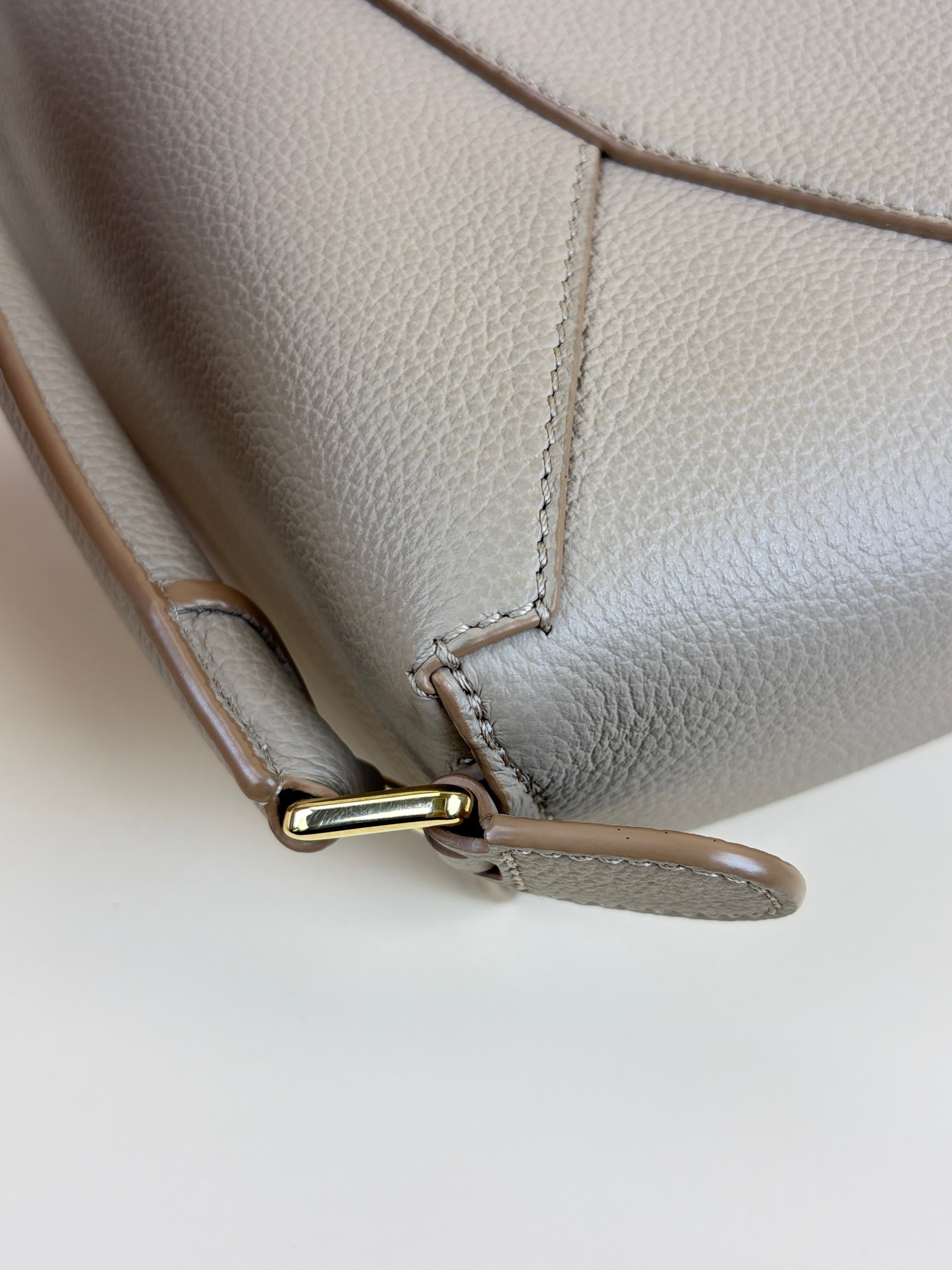 Loewe clay soft grained calfskin miniPuzzle Edge Bag