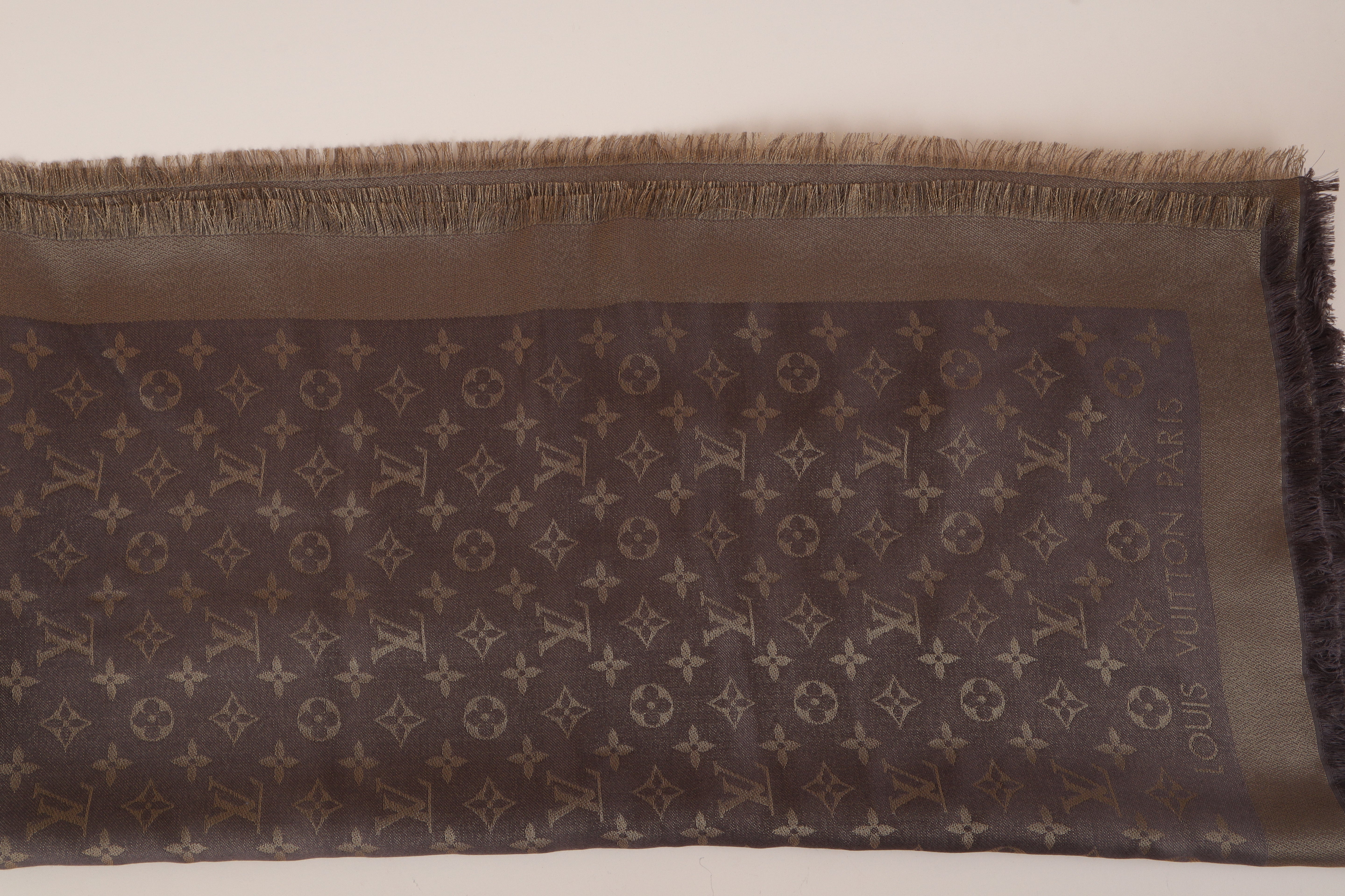 Louis Vuitton dark and light brown Monogram Scarf