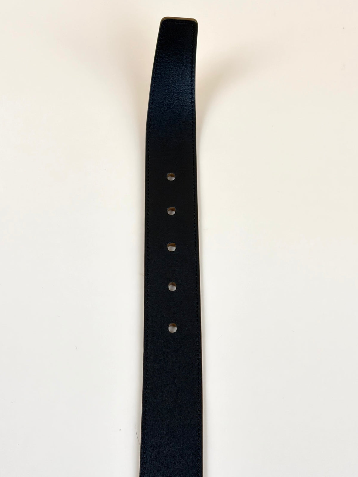 Ysl  caramel  cognac calfskin suede Cassandre Vadim belt
