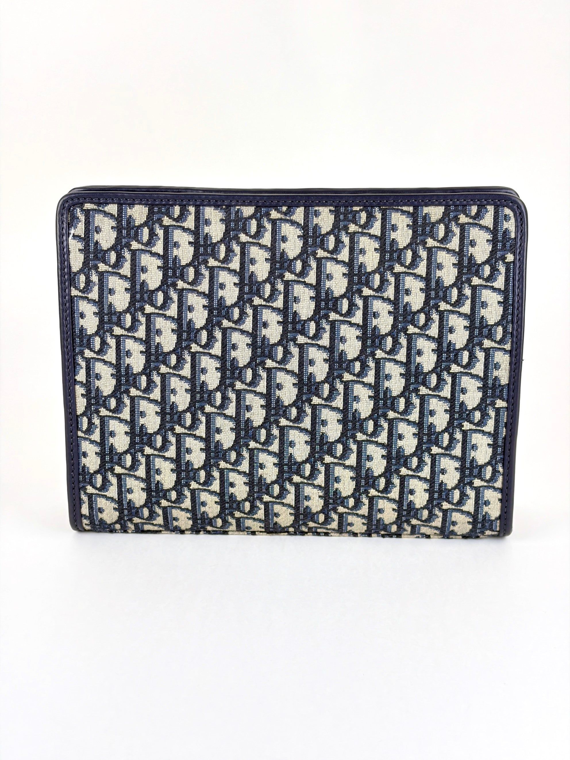 Dior blue oblique jacquard 30 Montaigne pouch