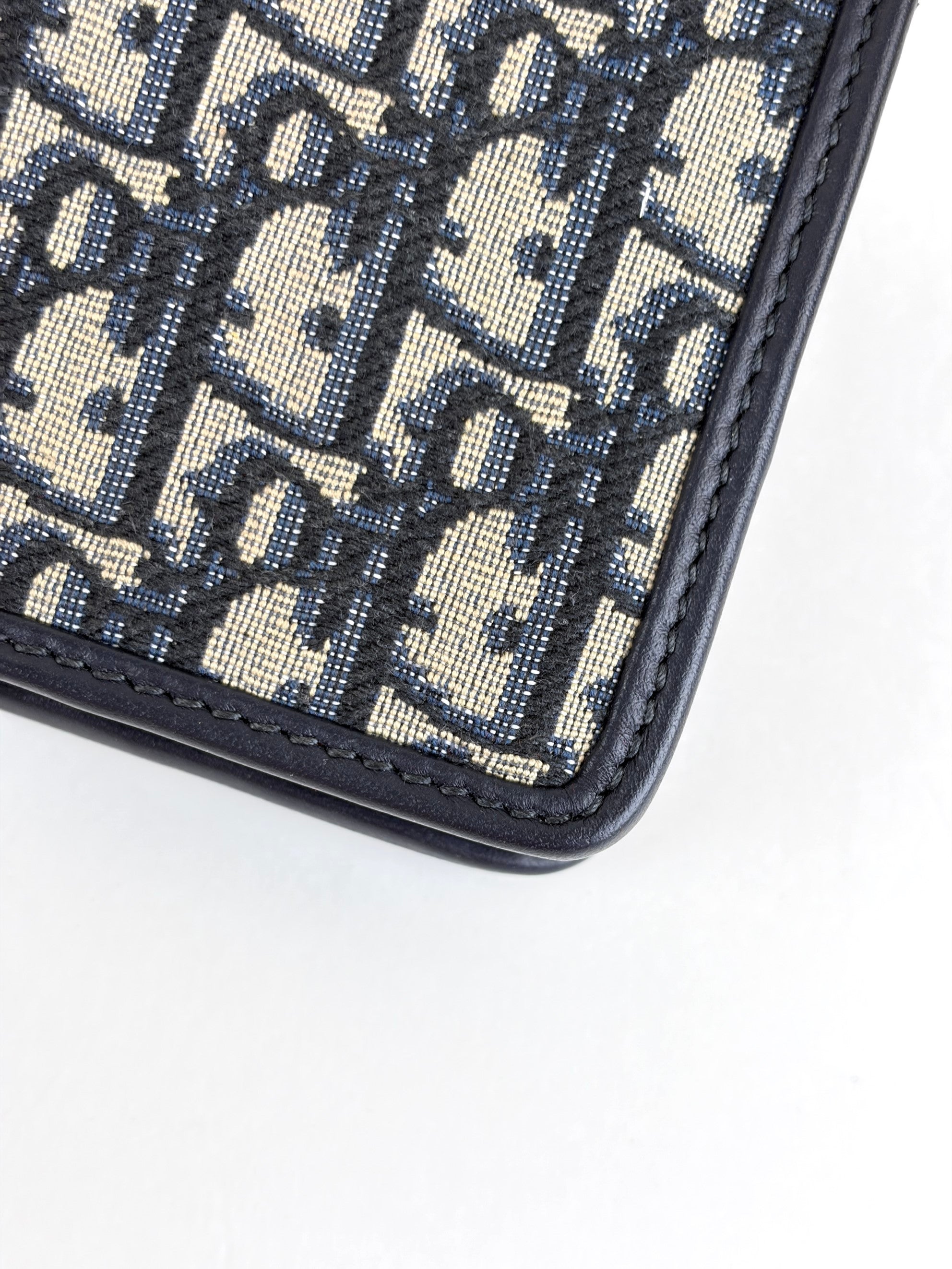 Dior blue oblique jacquard 30 Montaigne pouch