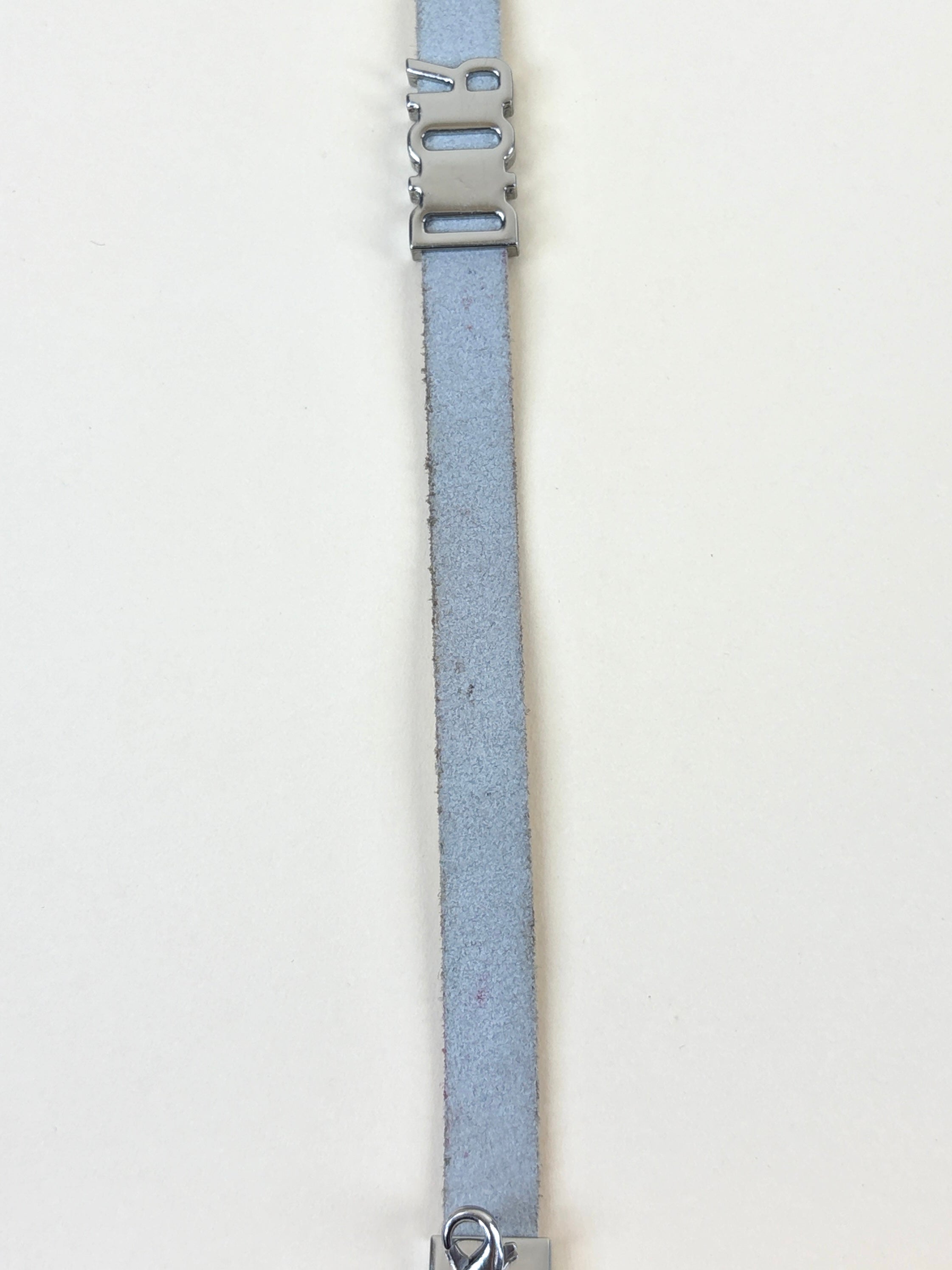 Christian Dior white leather star bracelet/choker