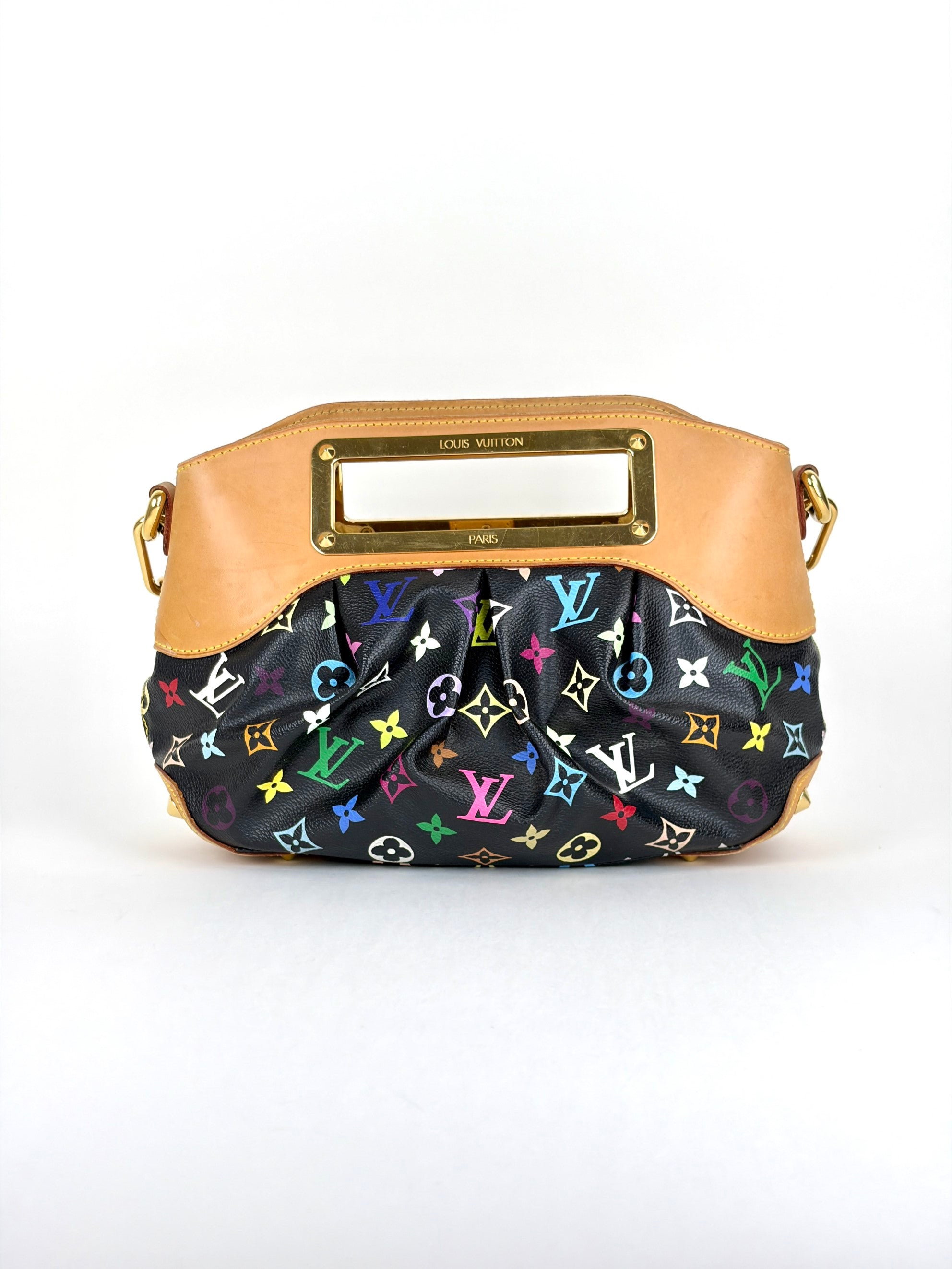 louis Vuitton black monogram multicolor judy PM shoulder bag