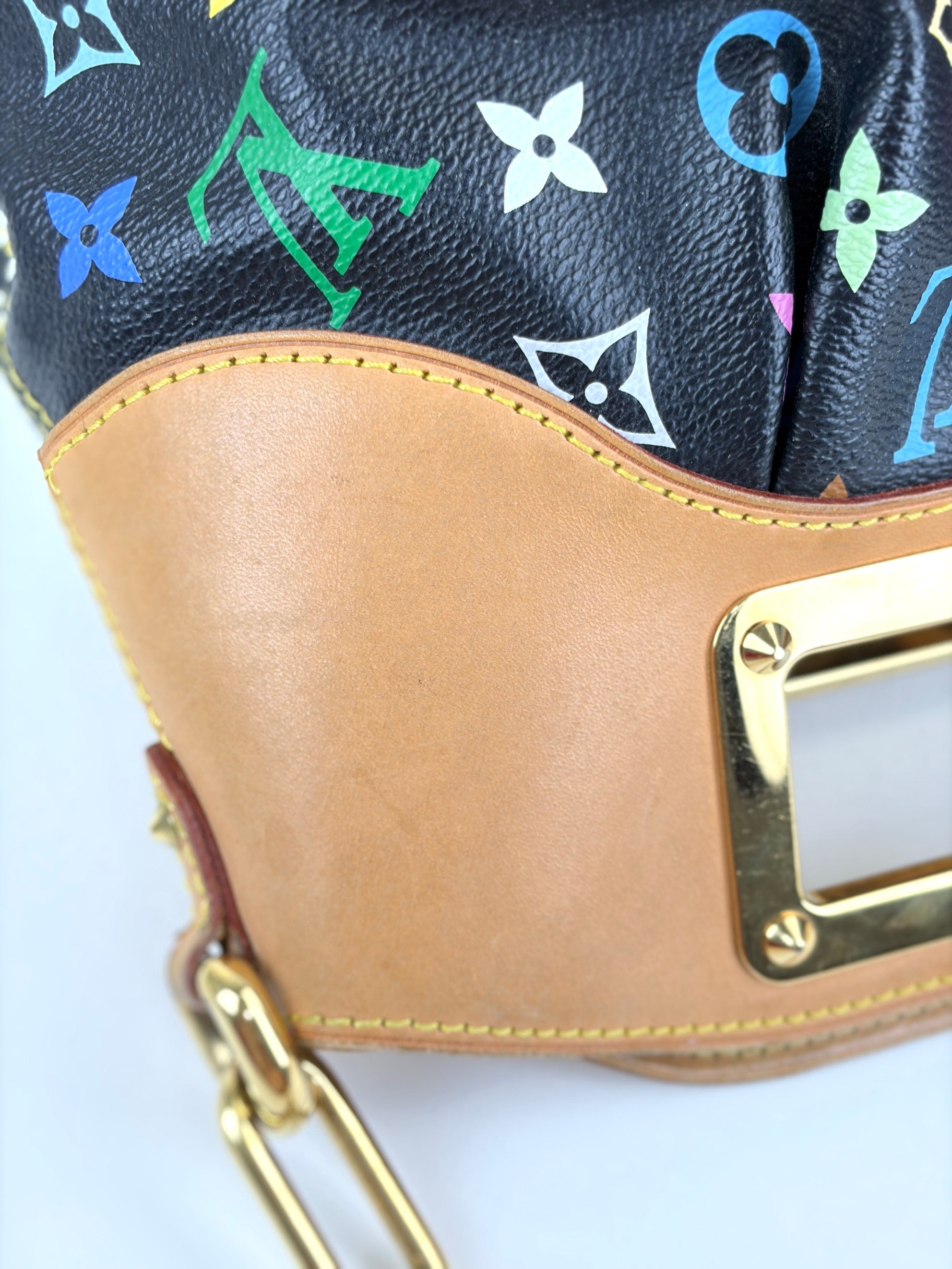 louis Vuitton black monogram multicolor judy PM shoulder bag