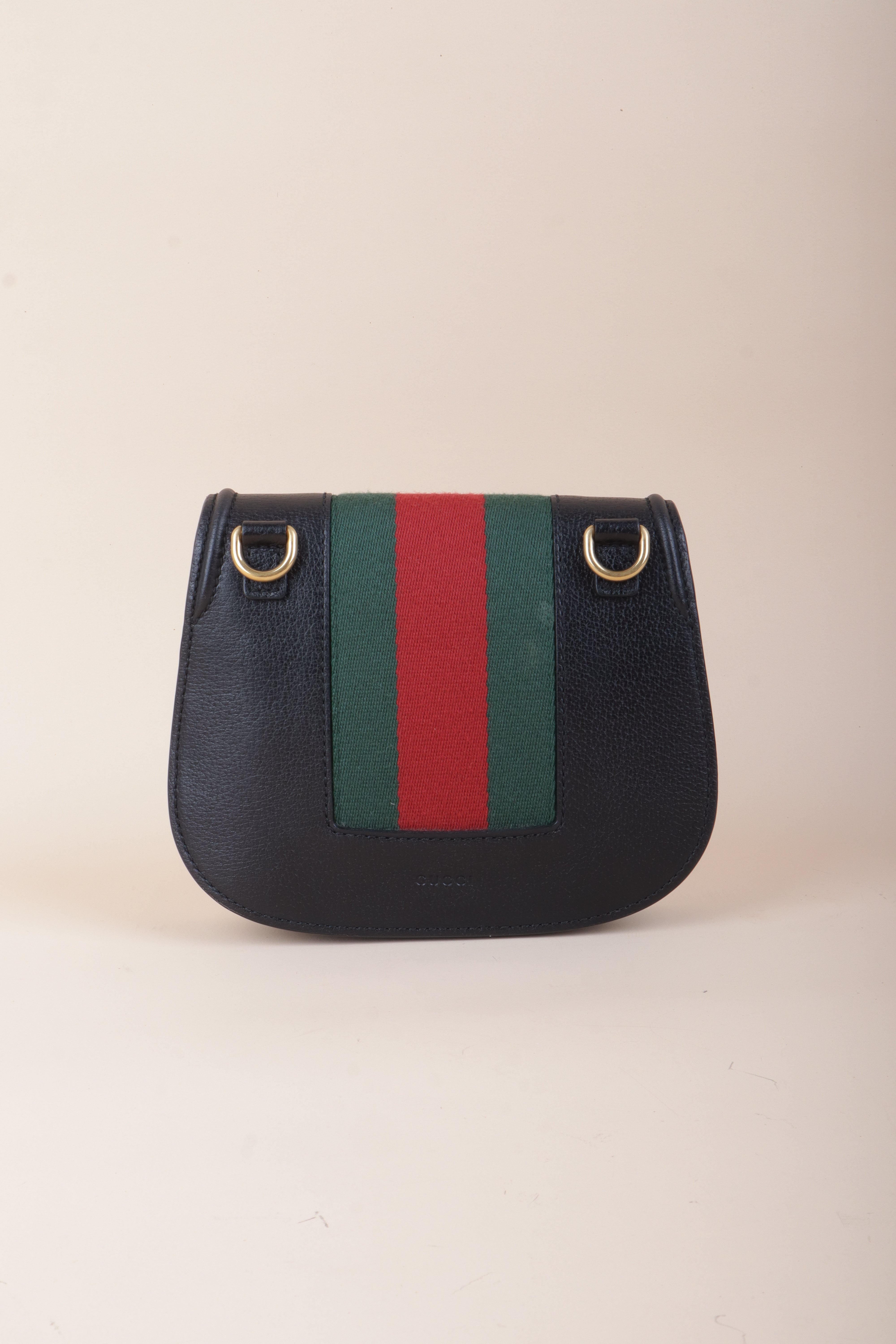 Gucci black totem crystal butterfly crossbody