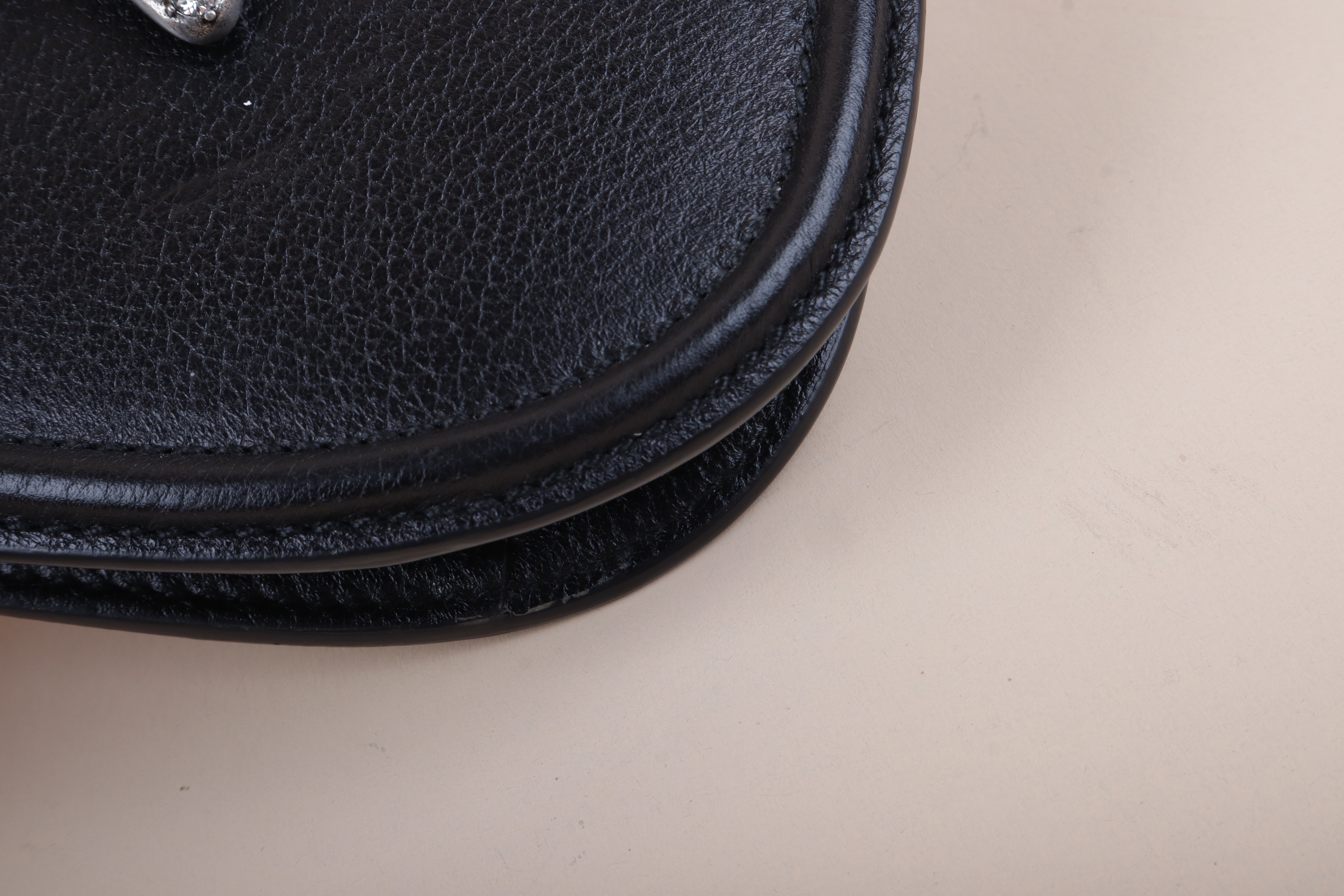 Gucci black totem crystal butterfly crossbody