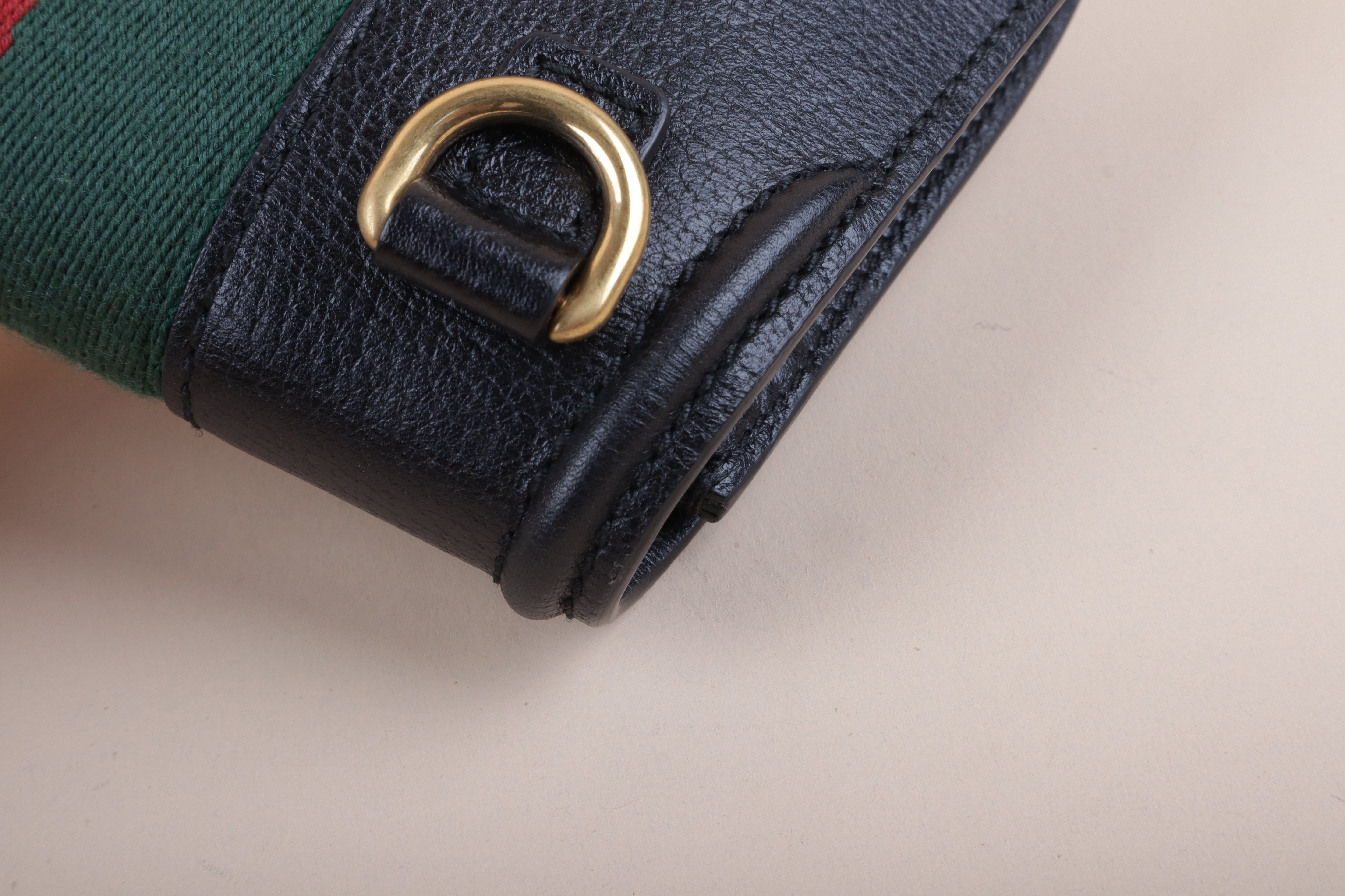 Gucci black totem crystal butterfly crossbody