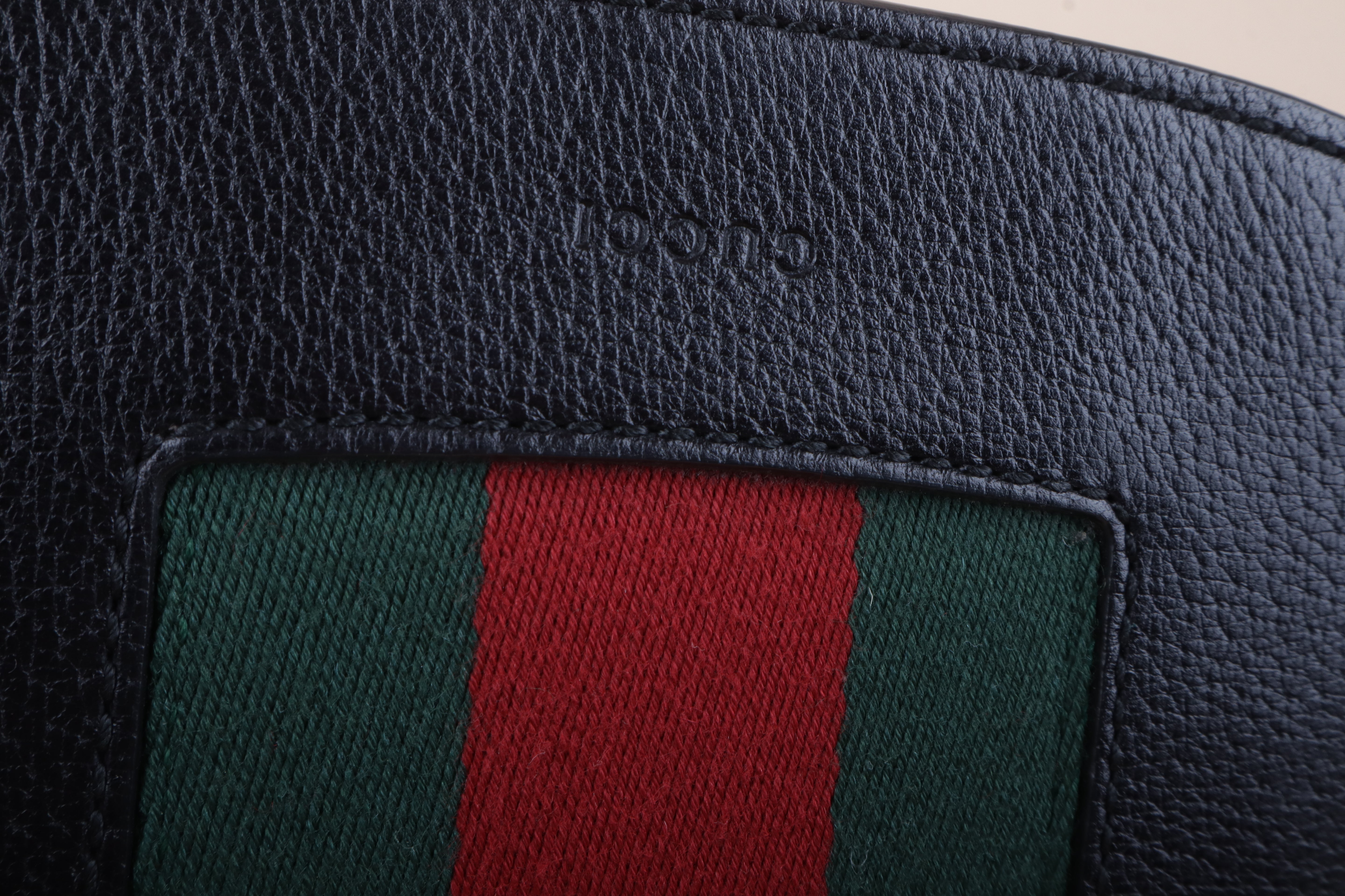 Gucci black totem crystal butterfly crossbody