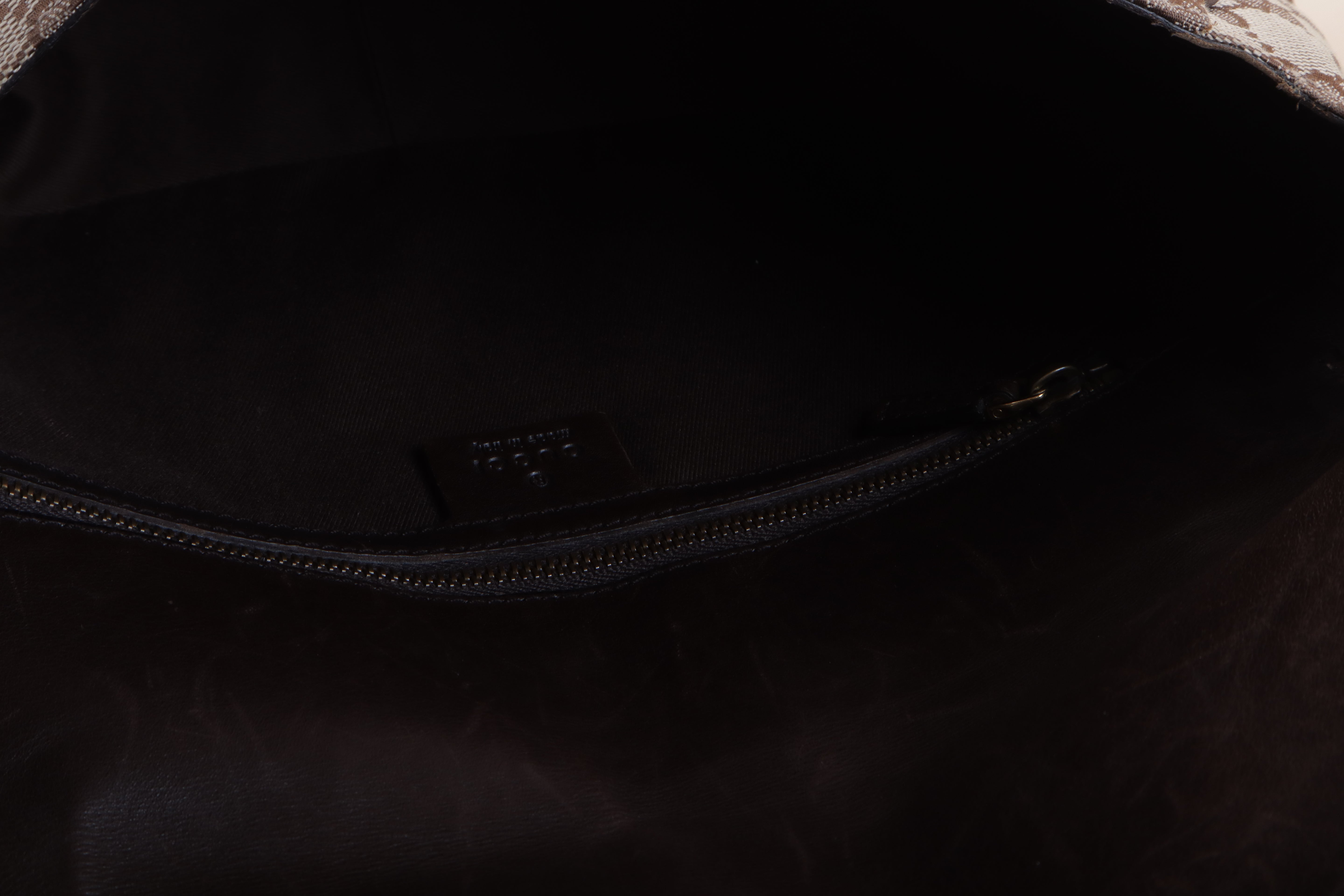 Gucci beige and ebony gg canvas horsebit