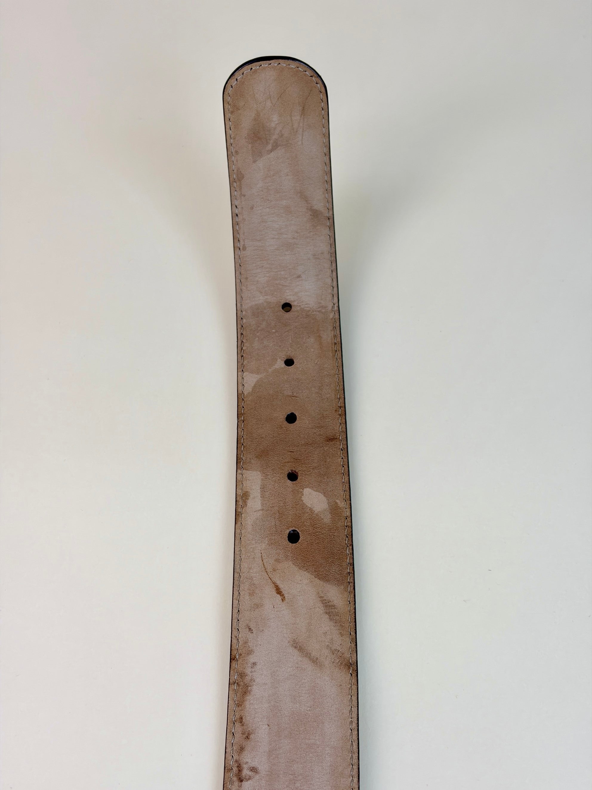 Gucci brown gg guccissima leather Interlocking g buckle belt