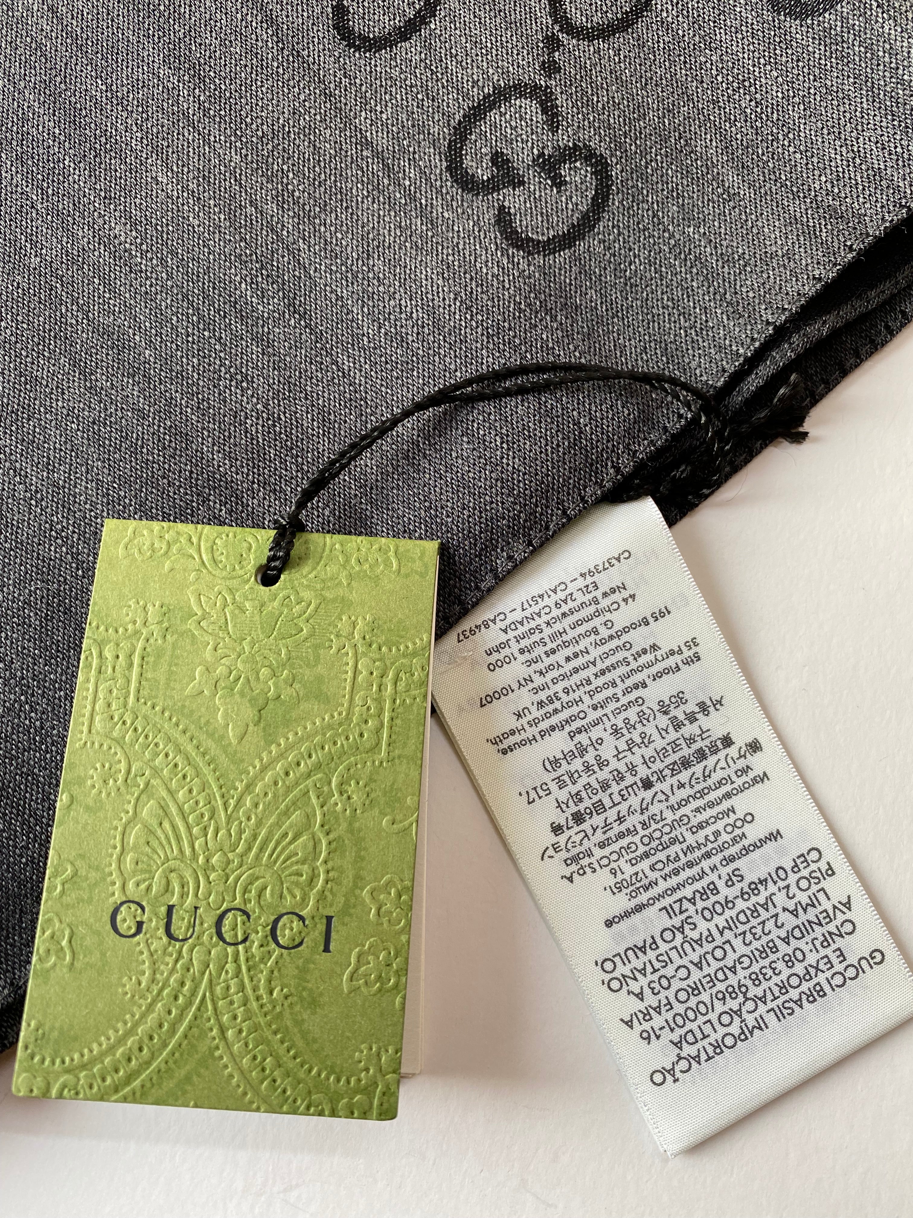 Gucci Dark Grey GG Scarf