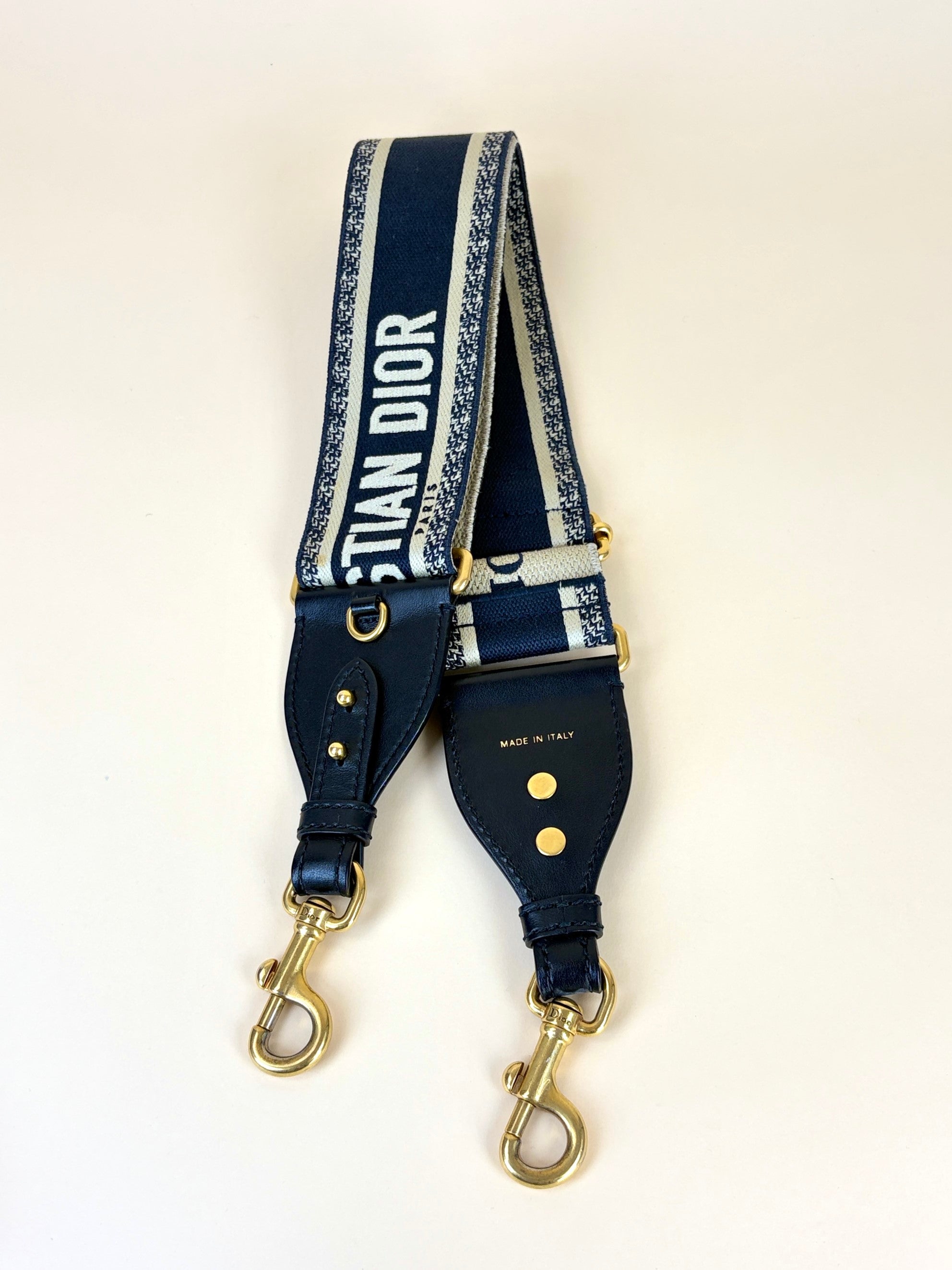 Christian Dior Blue Oblique Saddle canvas bag