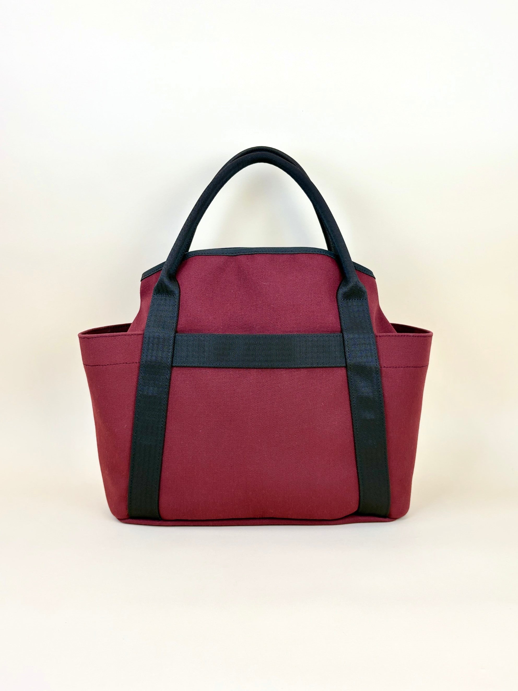 HERMES toile sac de pansage rouge h / chocolate the grooming tote bag