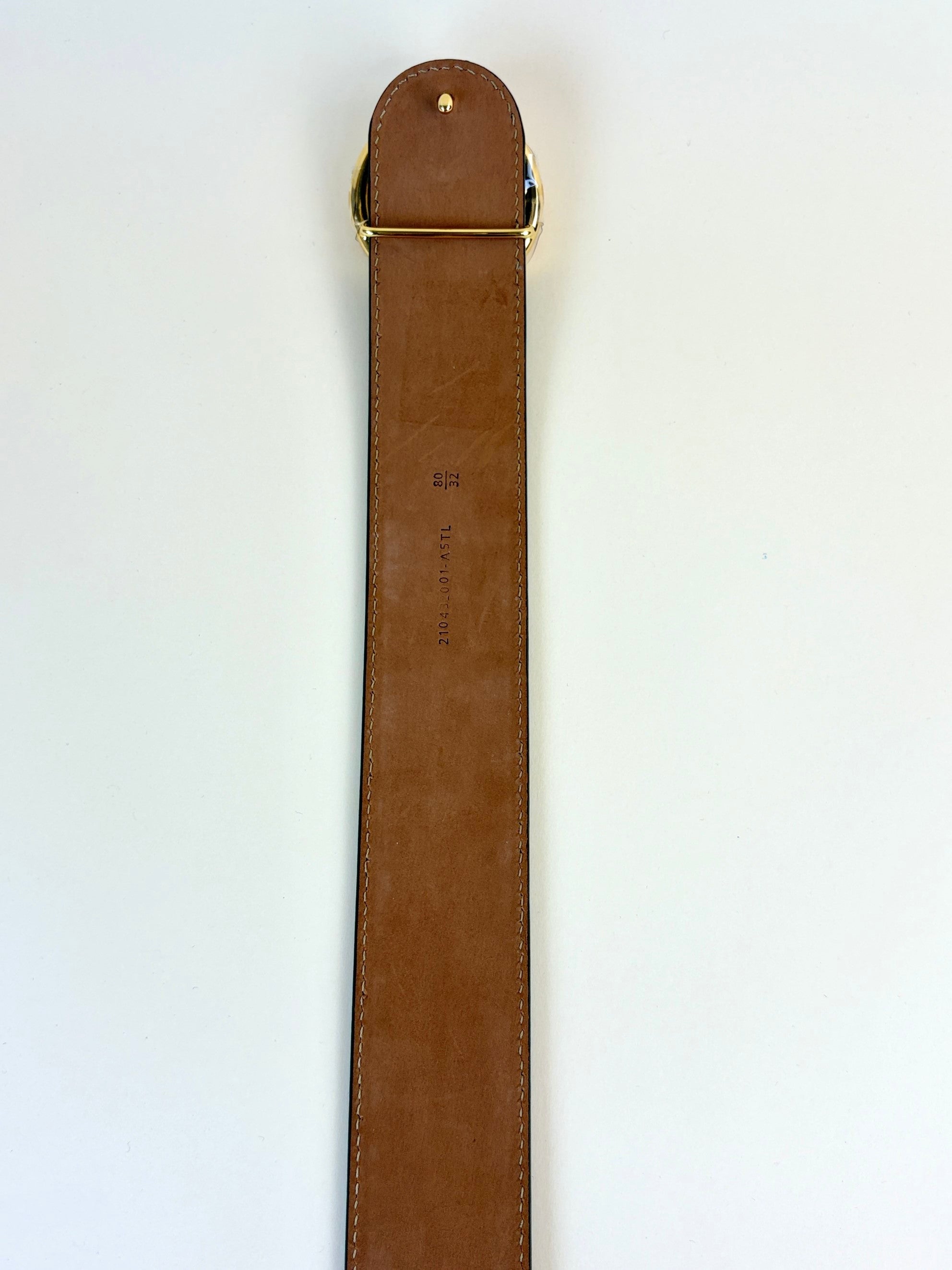 Fendi brown and black  Zucca calfskin  Embossed Ff Fendi belt