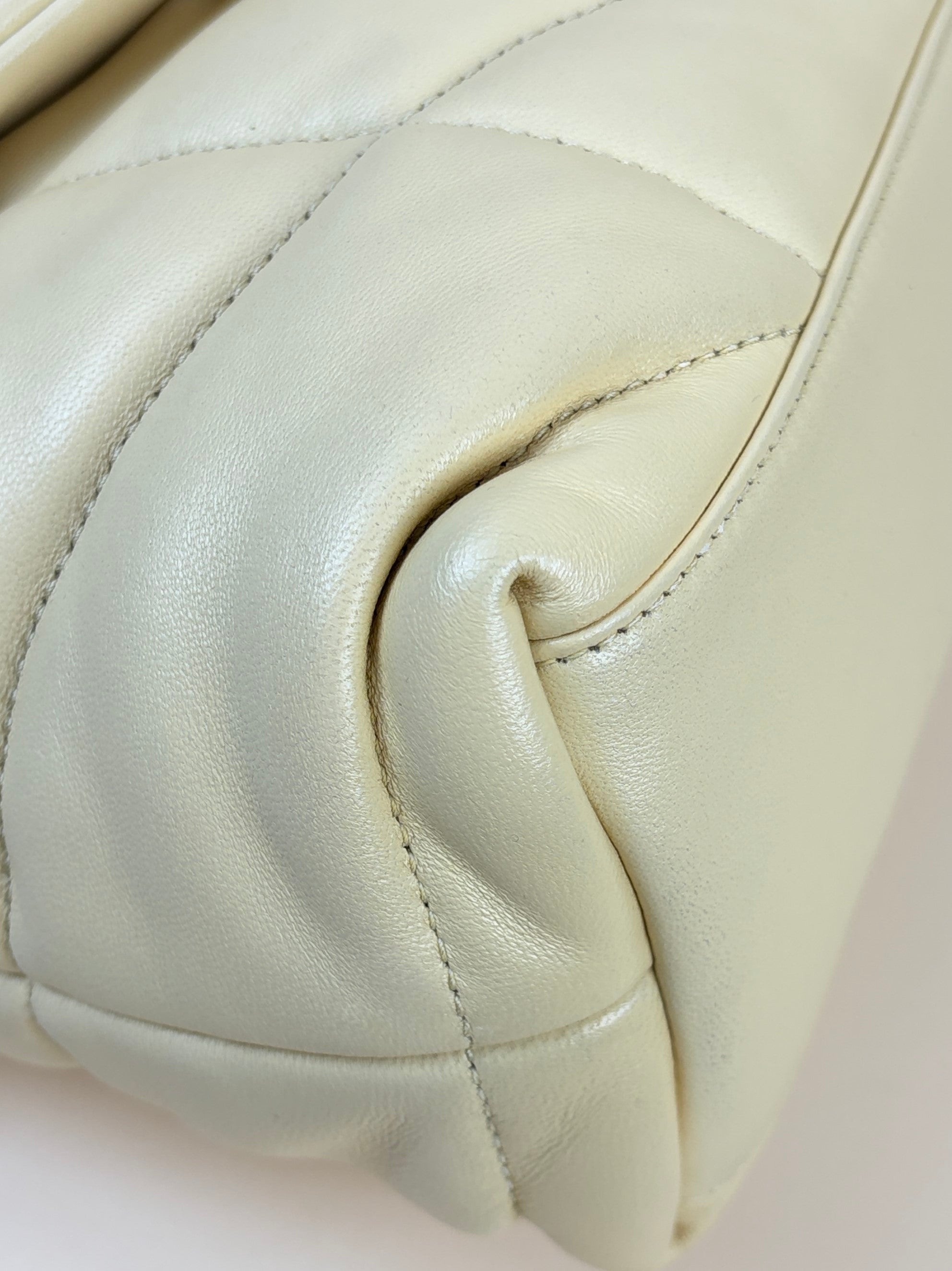 YSL beige small Puffer