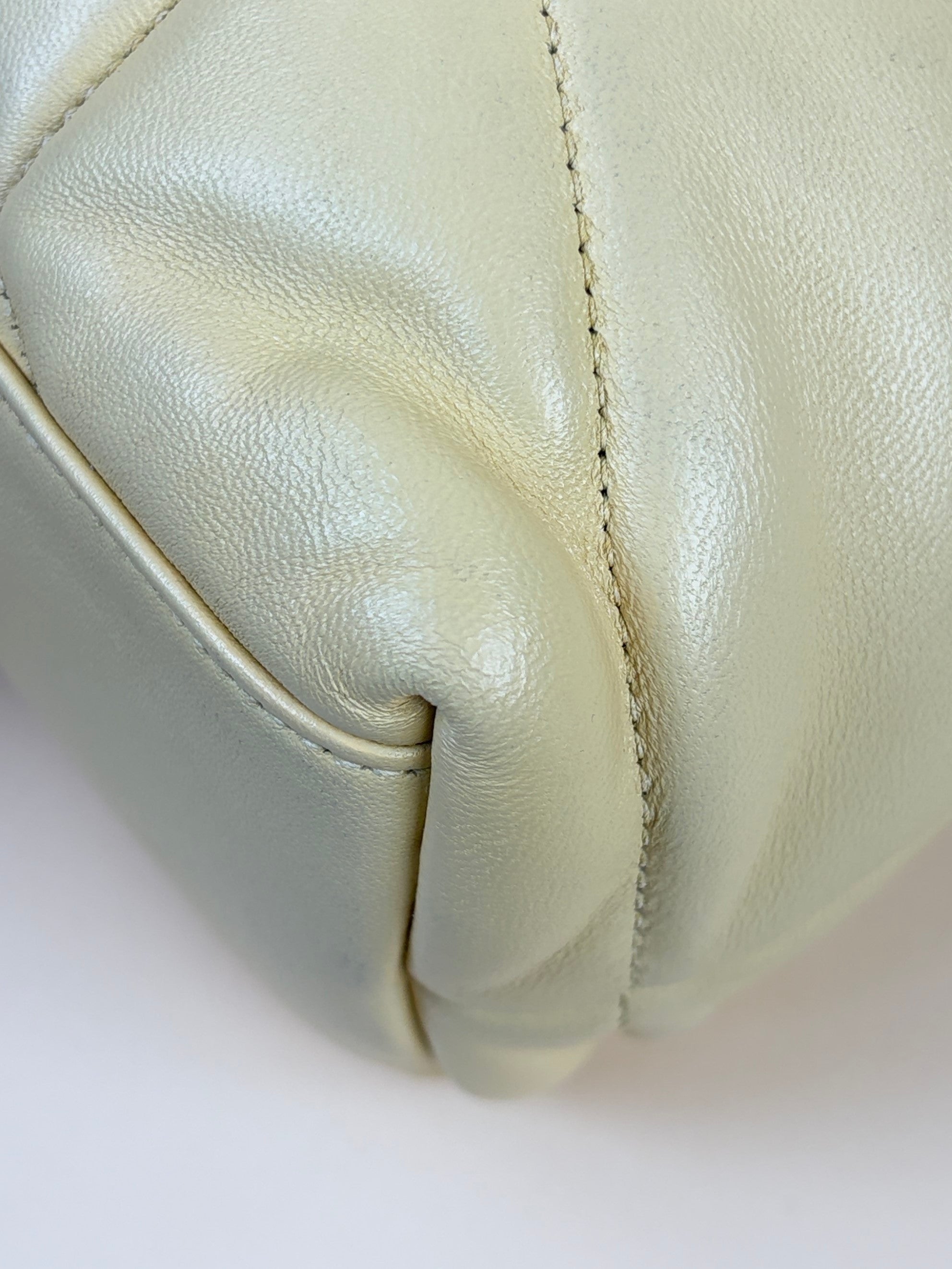 YSL beige small Puffer