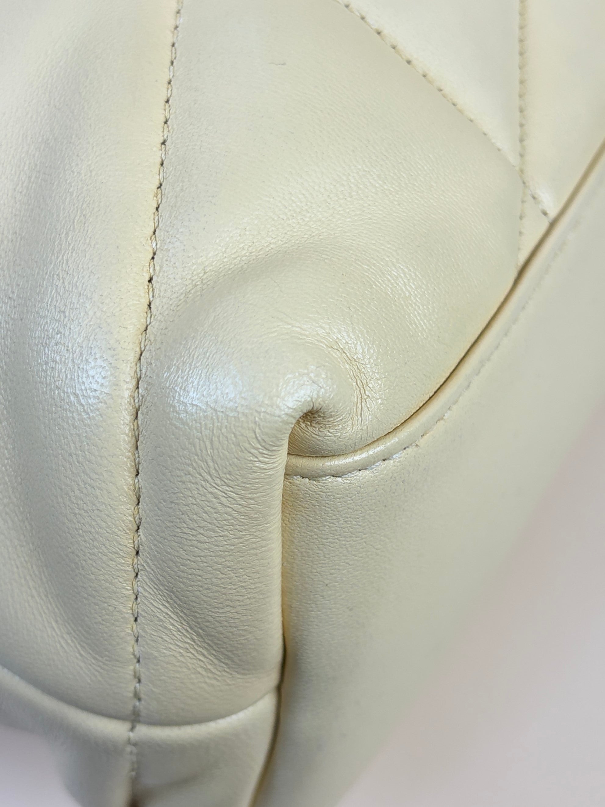 YSL beige small Puffer