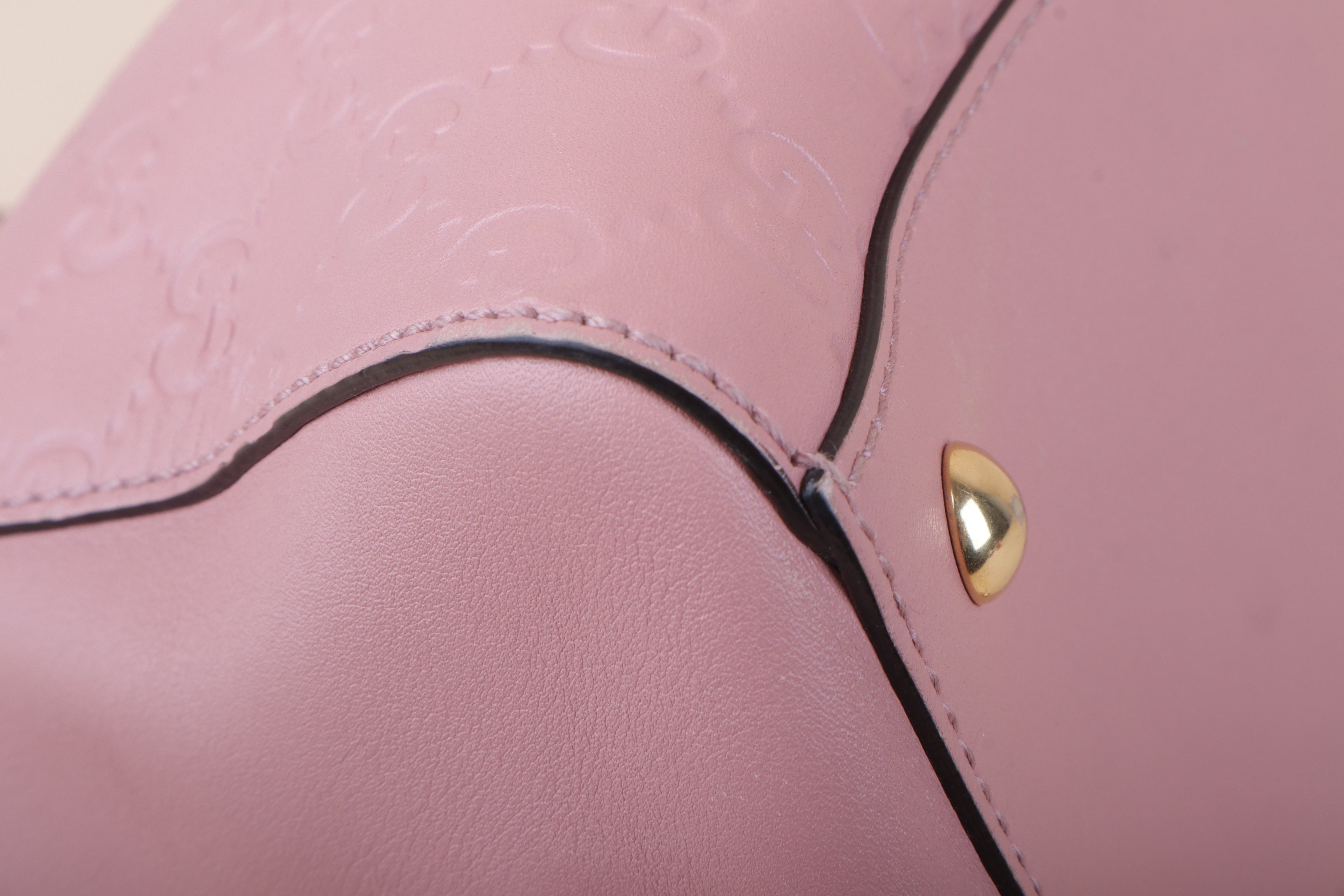 Gucci soft signature pink guccissima tote bag