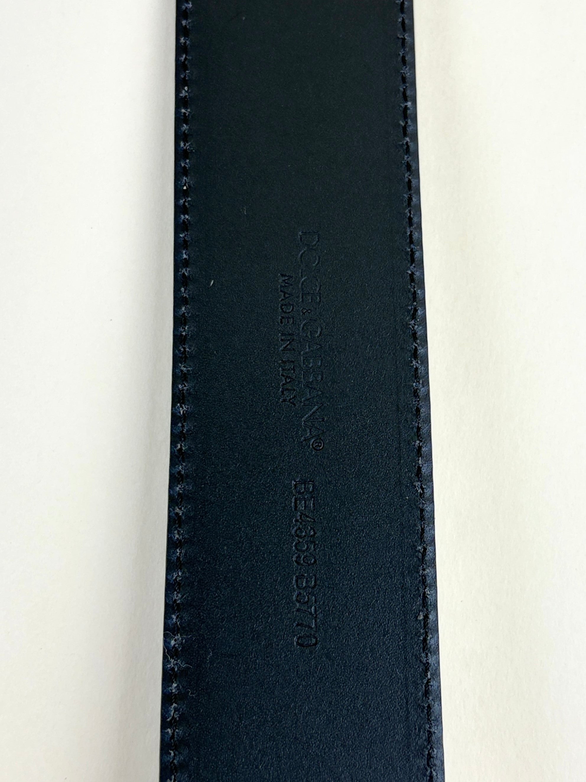 Dolce & Gabbana Black Baroque DG Logo Belt