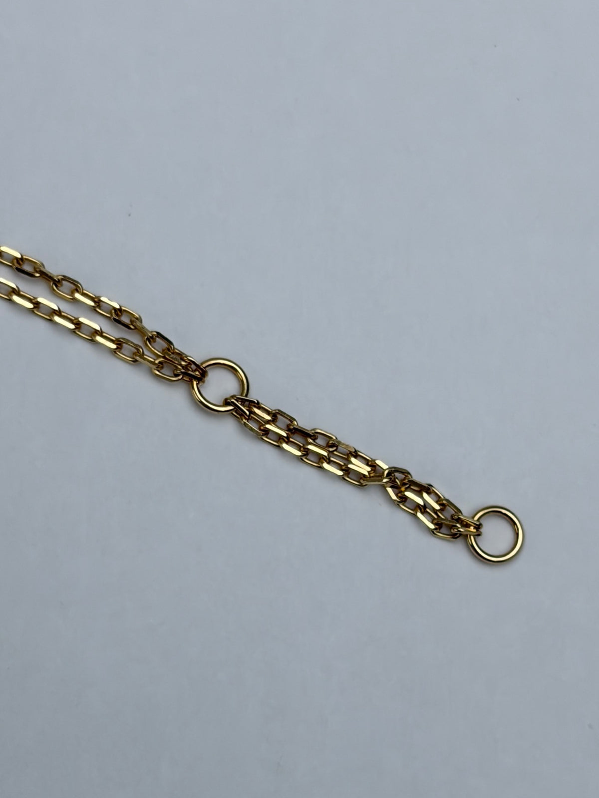 Cartier 18K Rose Gold 2 Diamond Love Chain Bracelet