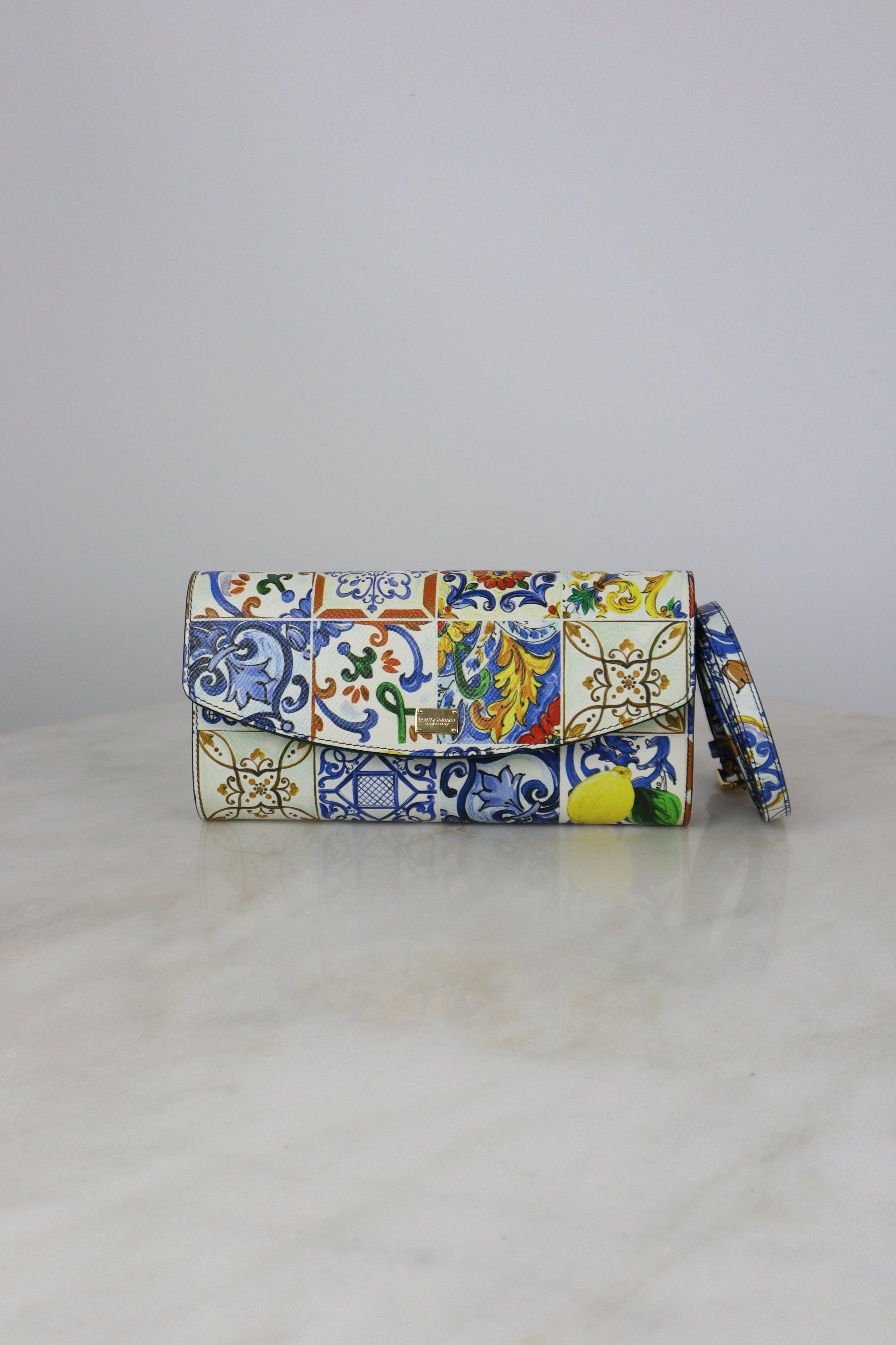 Dolce & Gabbana Multicolor Dauphine Majolica Clutch Crossbody Bag