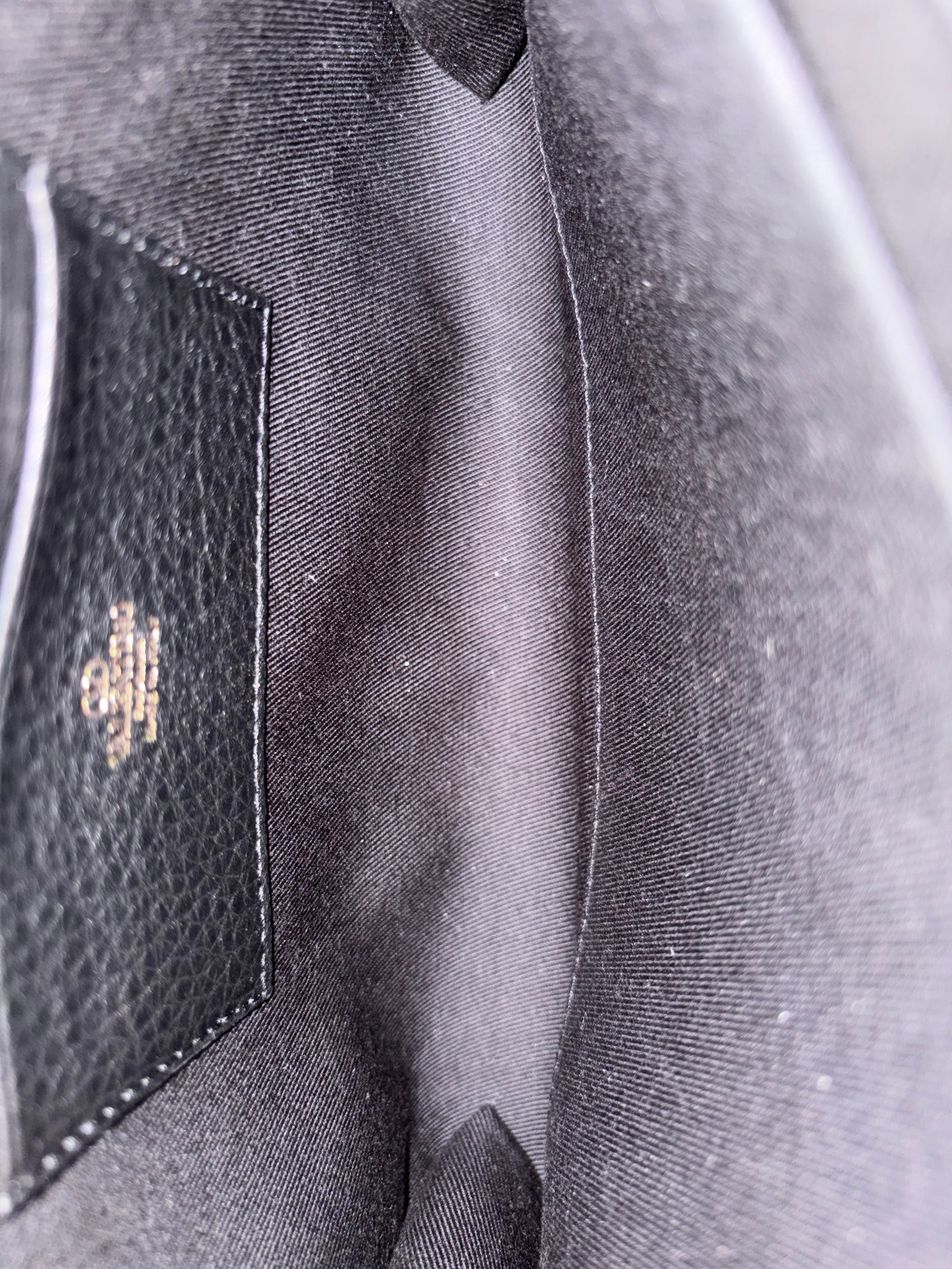 Valentino black pebbled Rock stud Zipped pouch