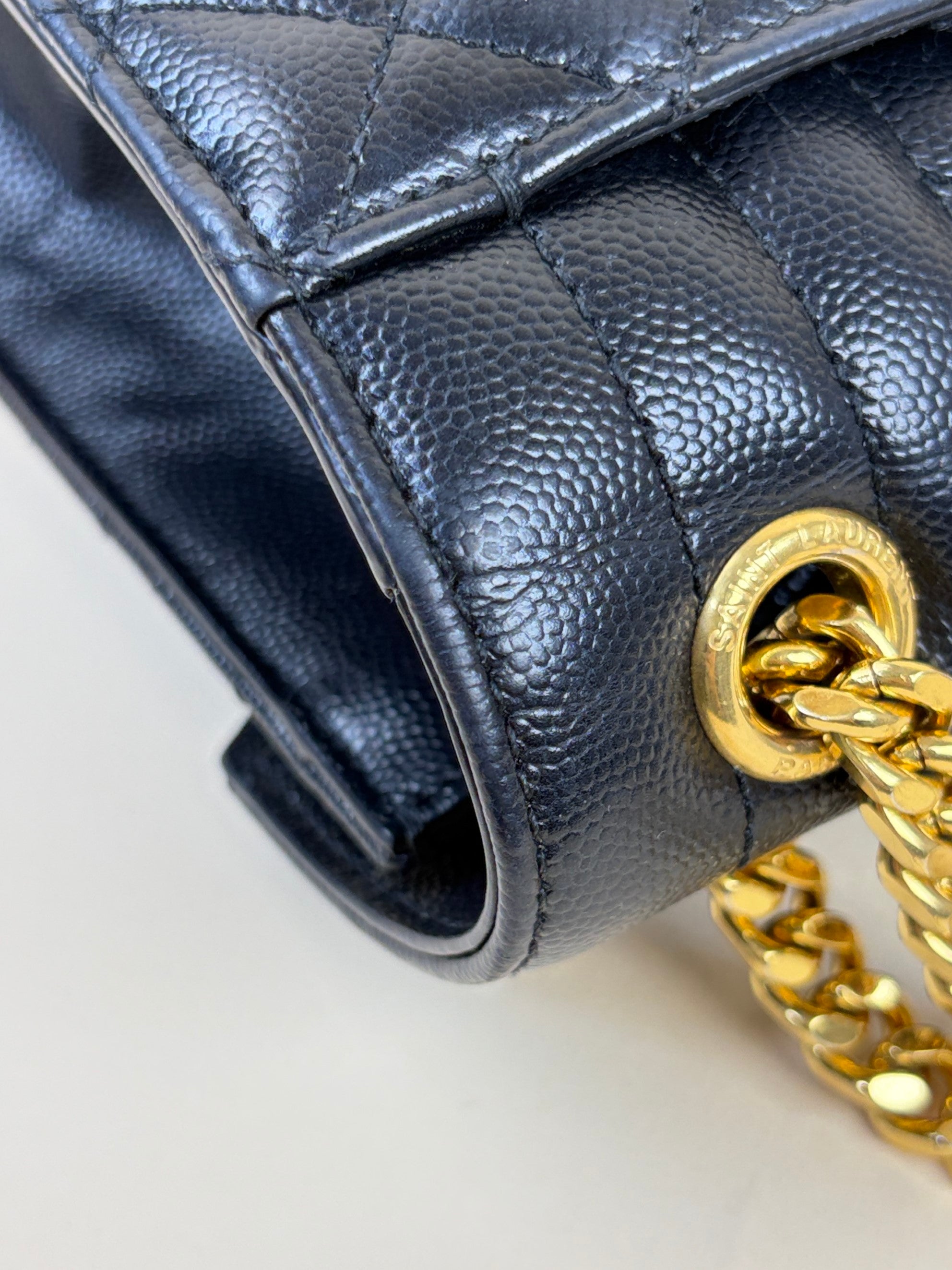 YSL Black Envelope Medium Shoulder Bag