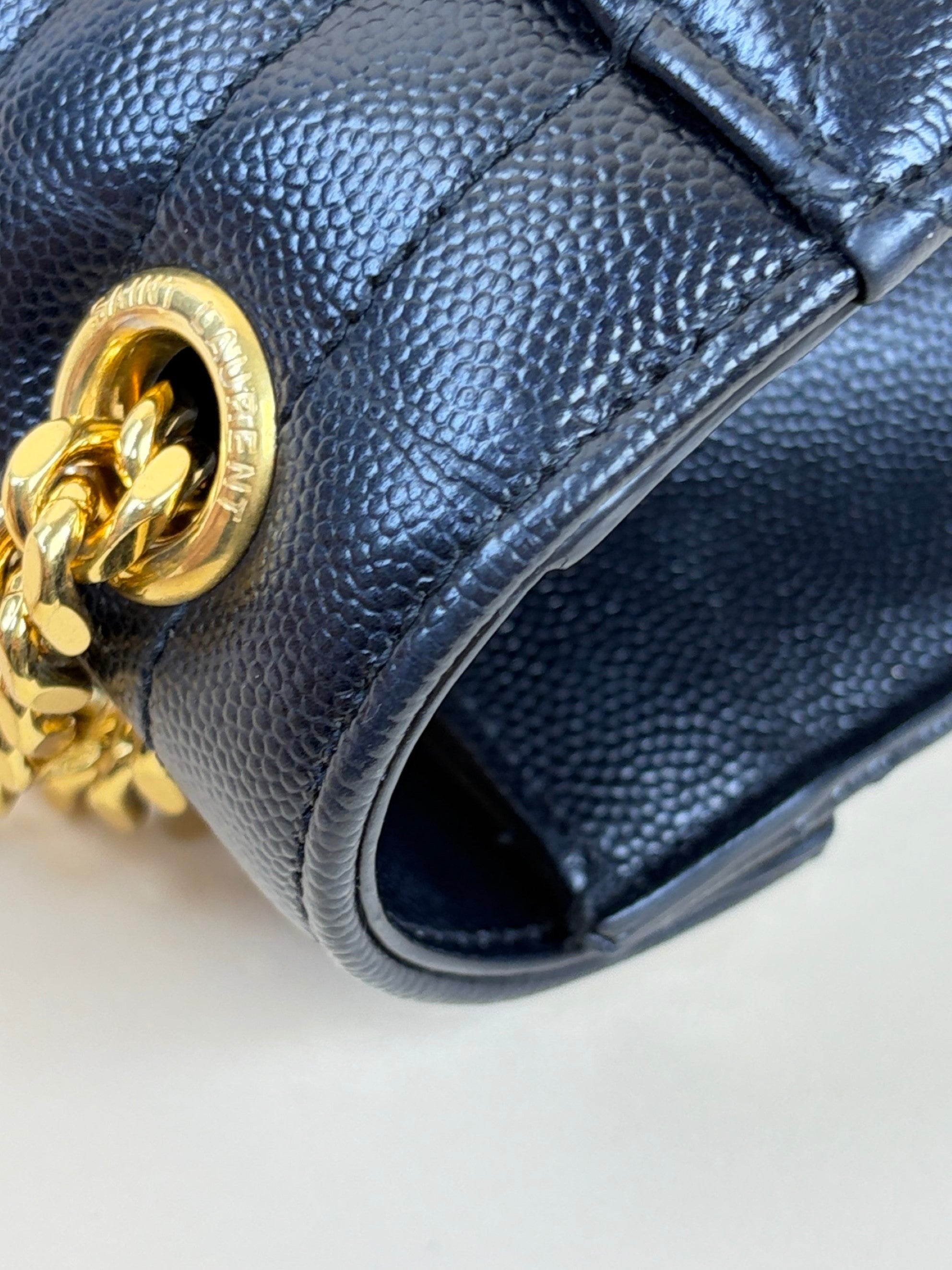 YSL Black Envelope Medium Shoulder Bag