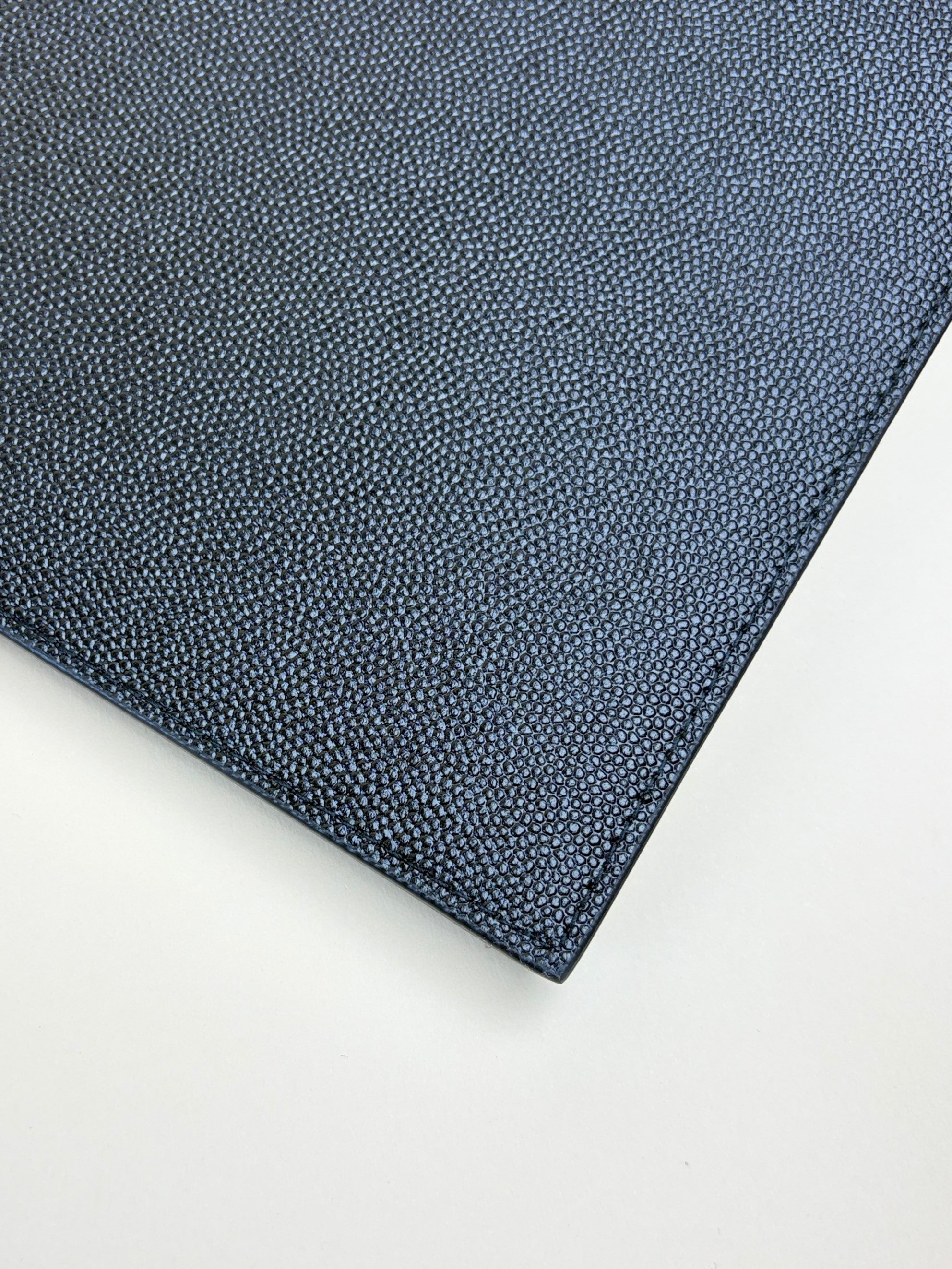 YSL black grain Poudre leather uptown pouch