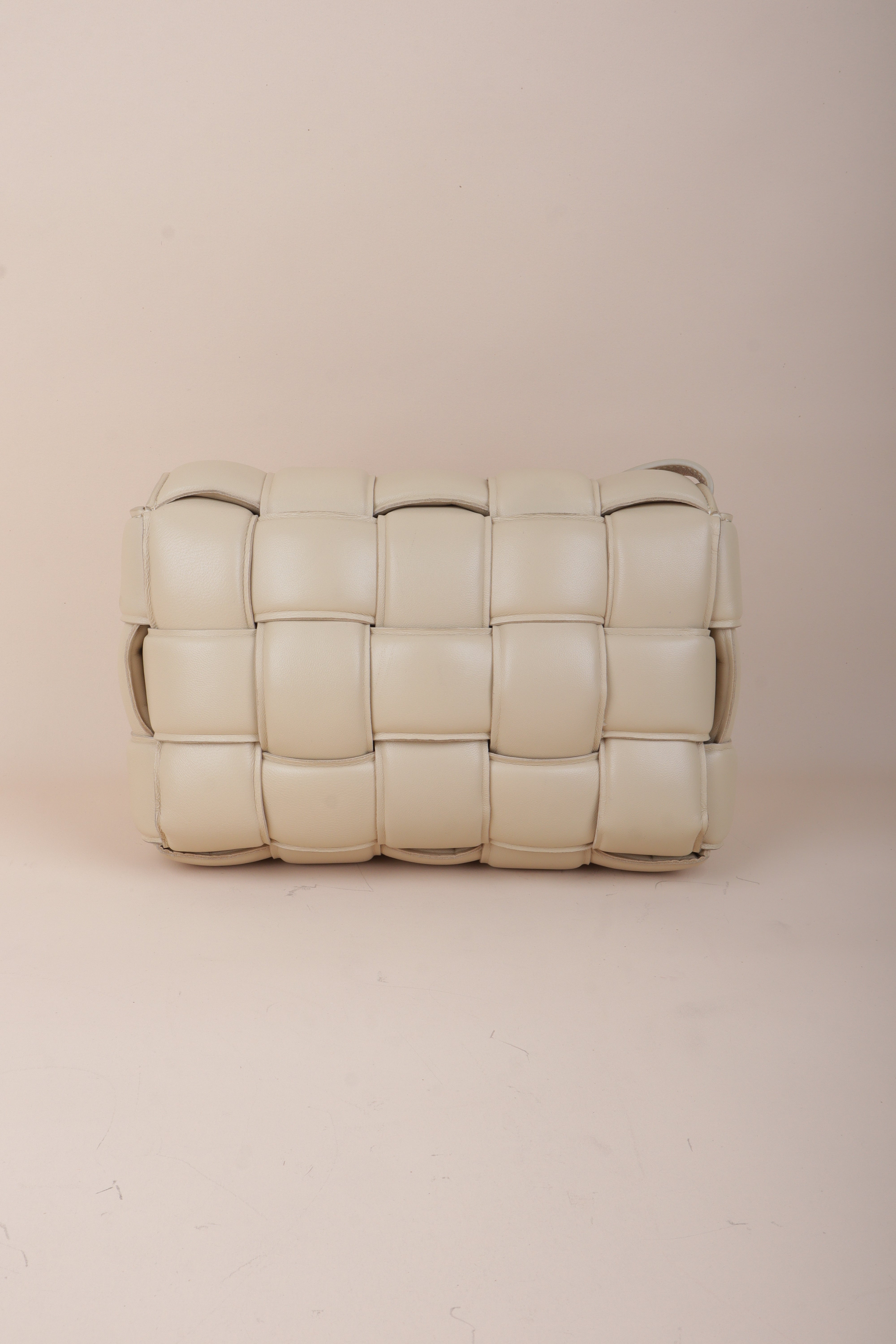 Bottega Veneta beige Padded Cassette Crossbody Bag