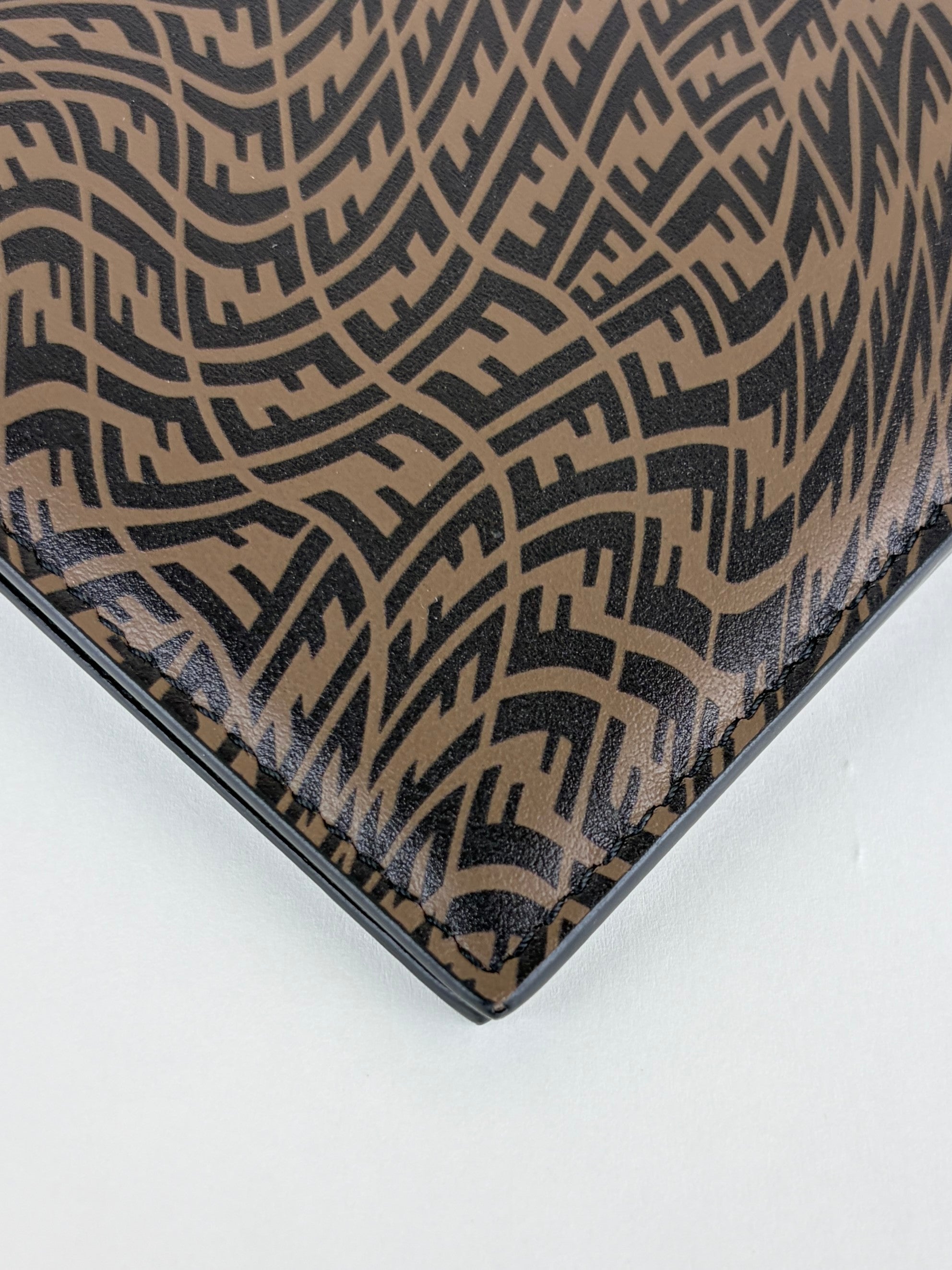 Fendi x Sarah Coleman black/brown ff vertigo bifold wallet