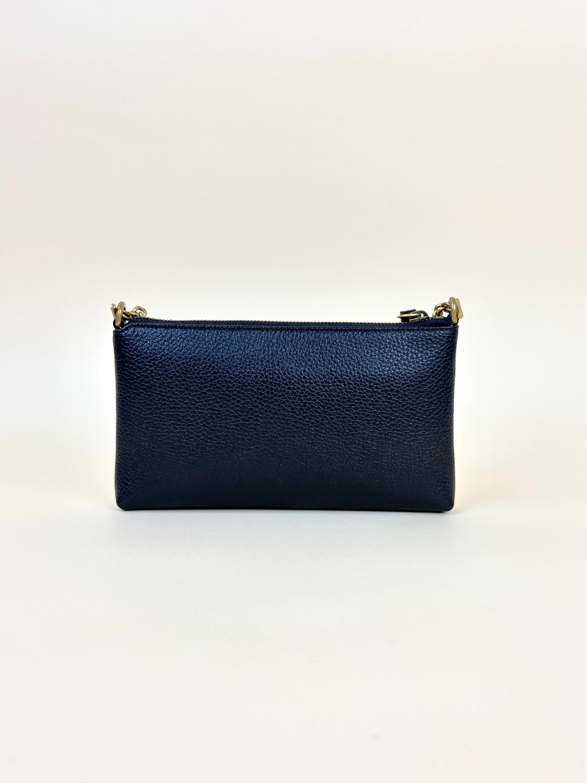 Gucci Black Zip Chain Crossbody Bag