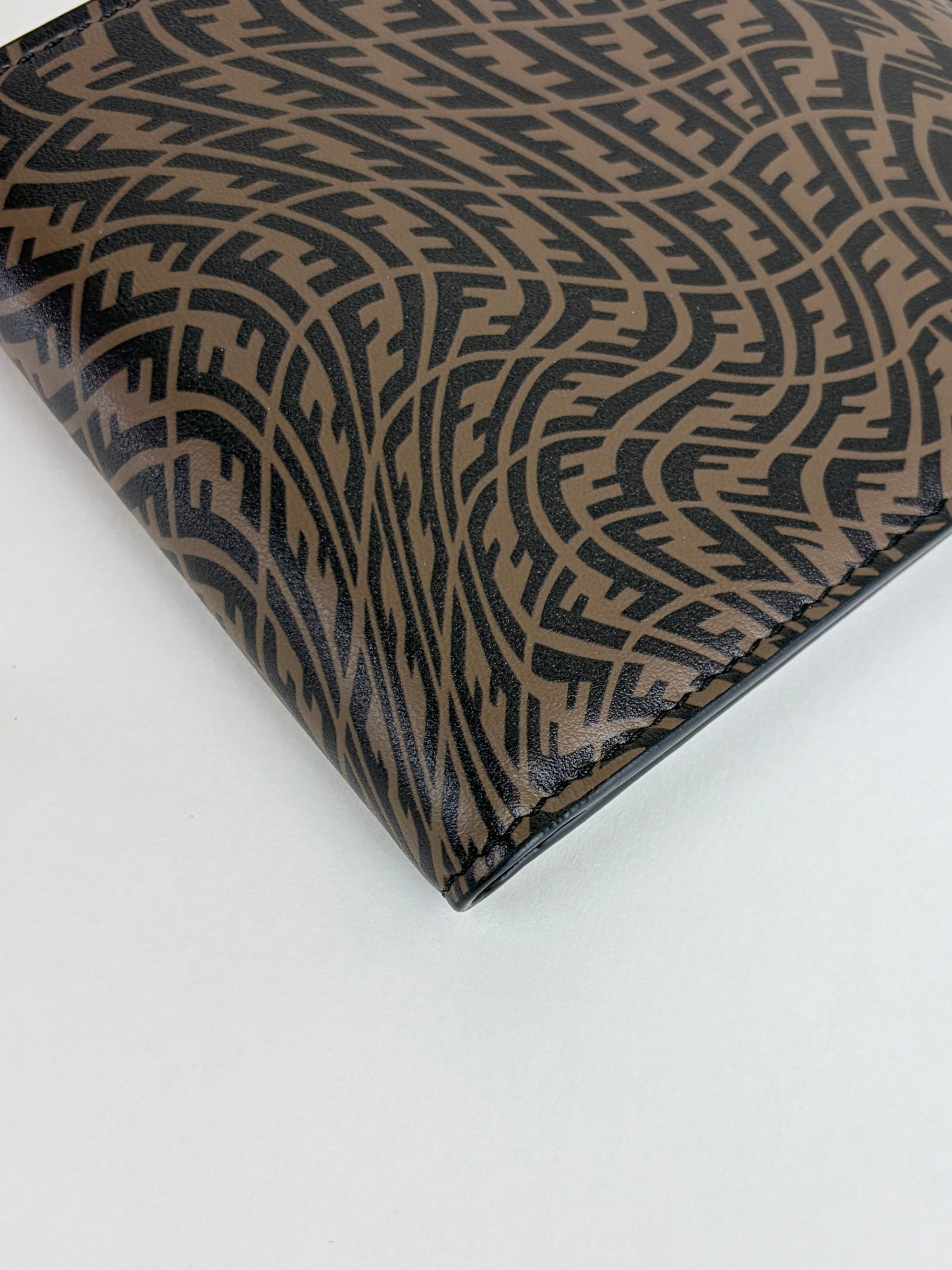 Fendi x Sarah Coleman black/brown ff vertigo bifold wallet