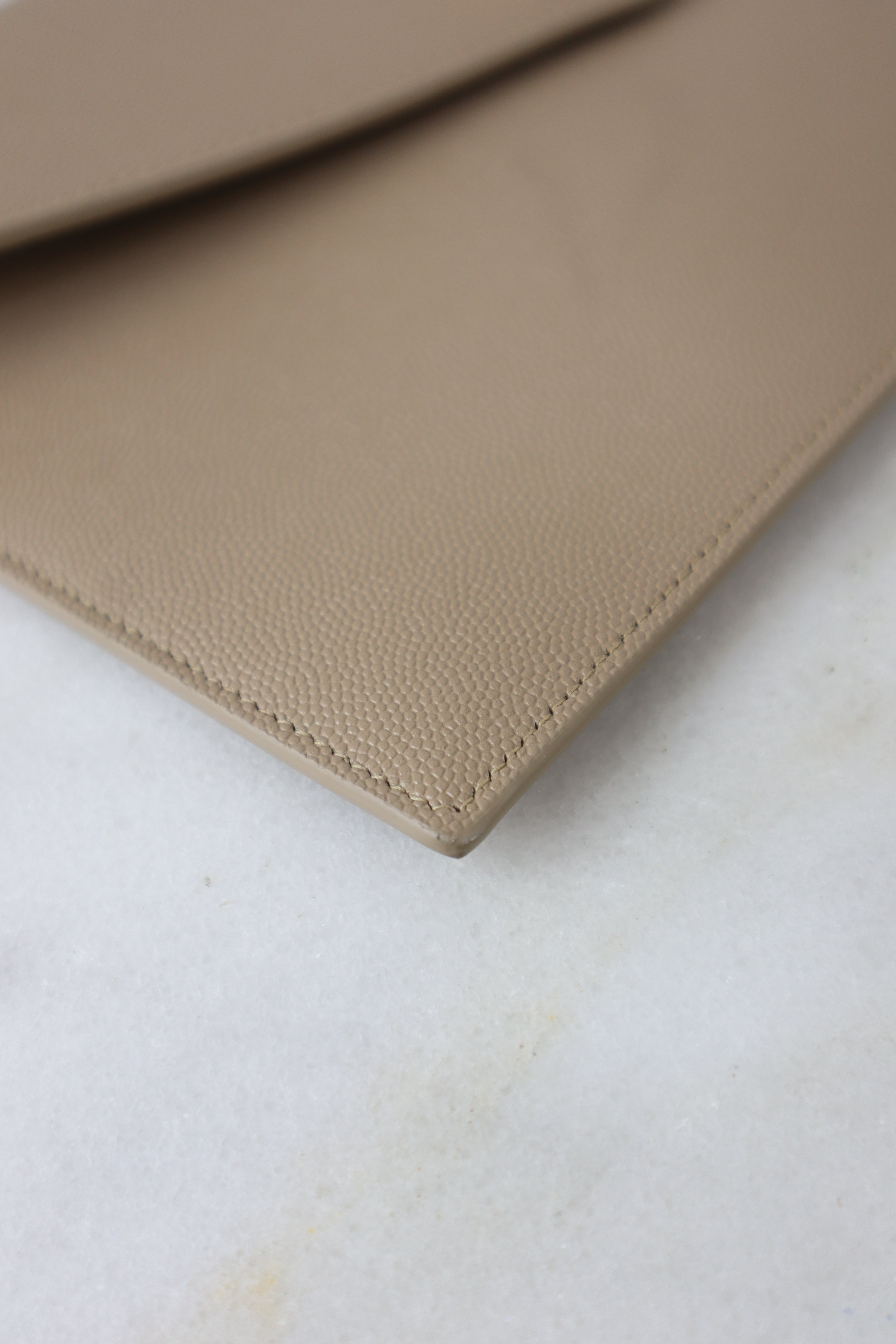 YSL Beige Uptown Pouch